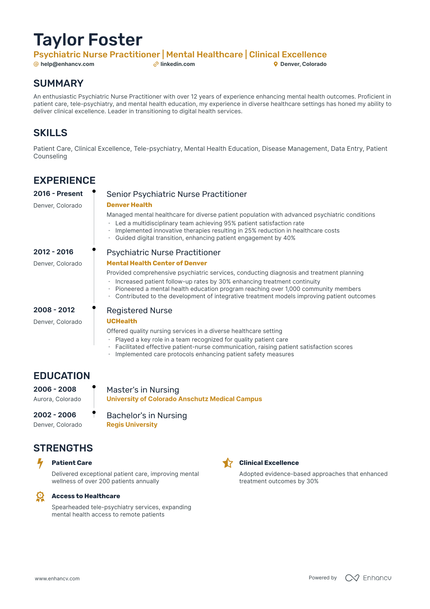 10 Psychiatric Nurse Practitioner Resume Examples & Guide for 2026