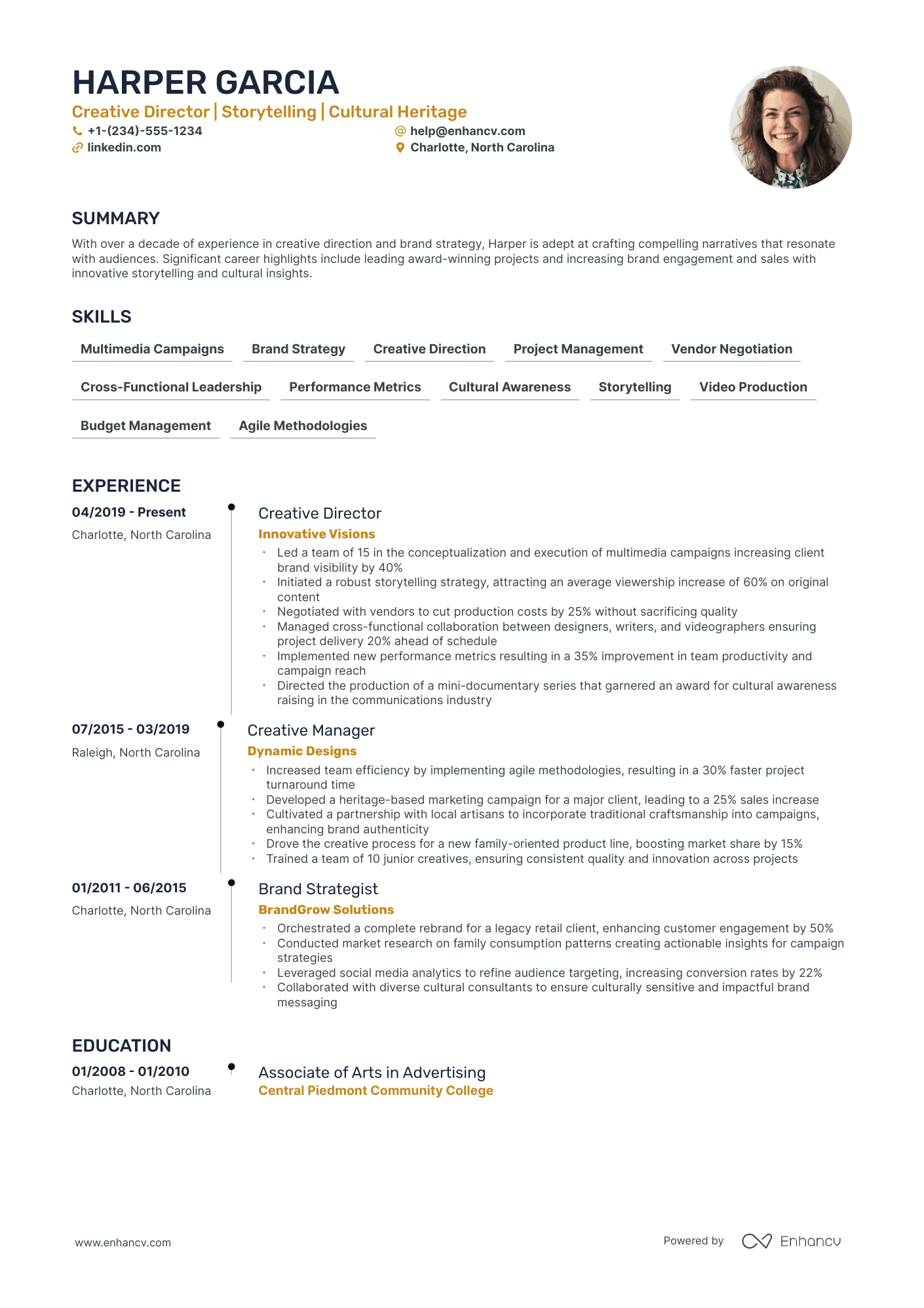 5 Commercial Actor Resume Examples & Guide for 2024