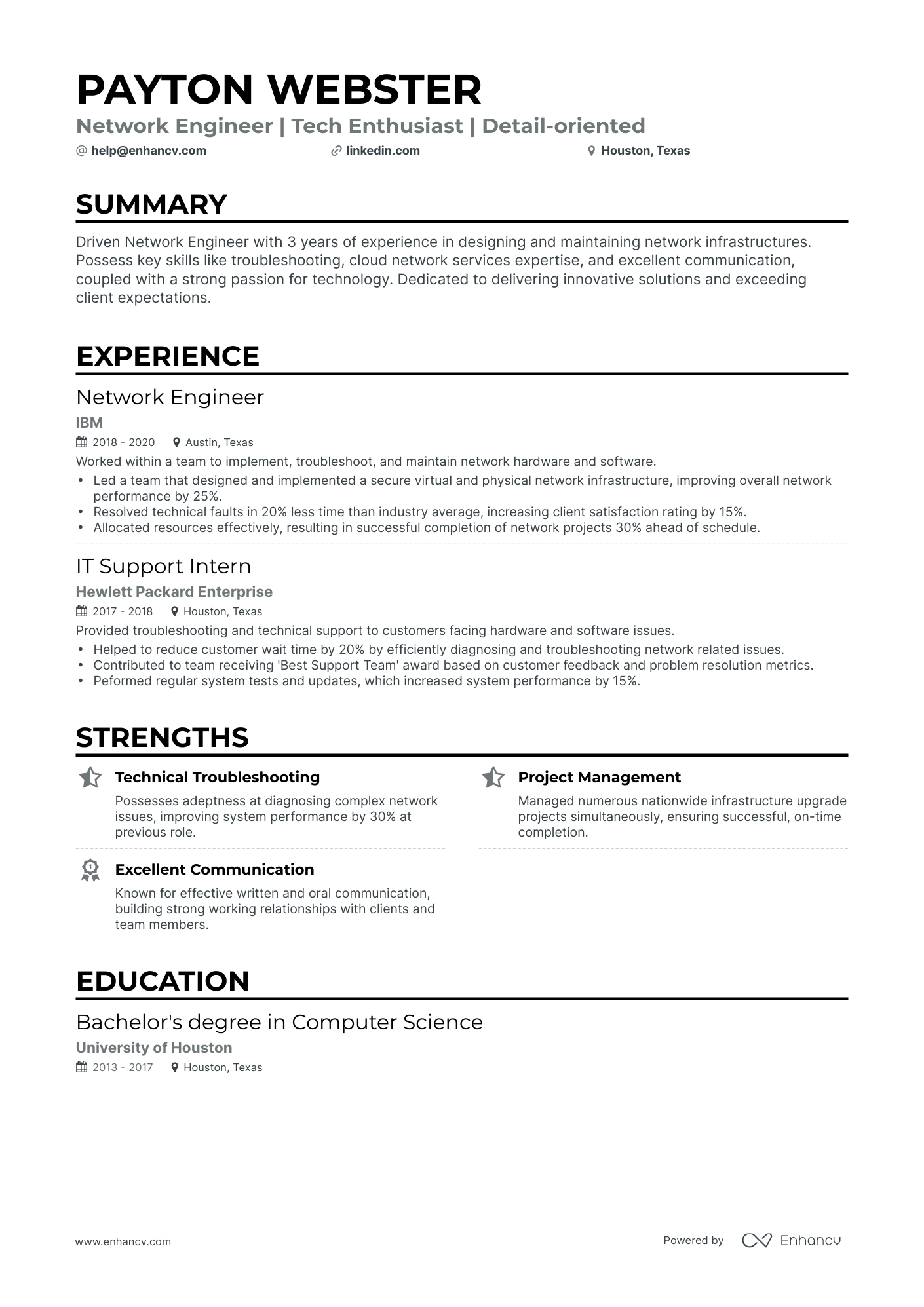 5 Junior Network Engineer Resume Examples & Guide for 2024