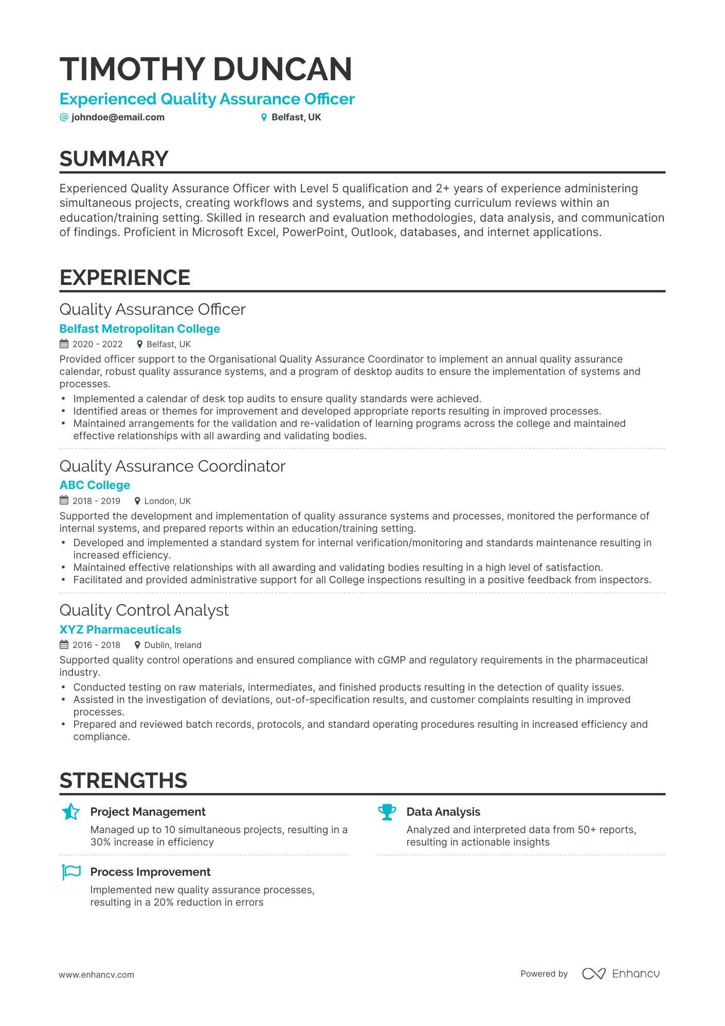 5 Quality Assurance Officer Resume Examples & Guide for 2023