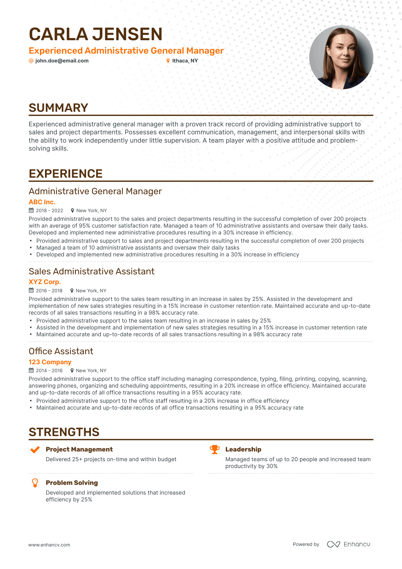 5 Administrative General Manager Resume Examples & Guide for 2024