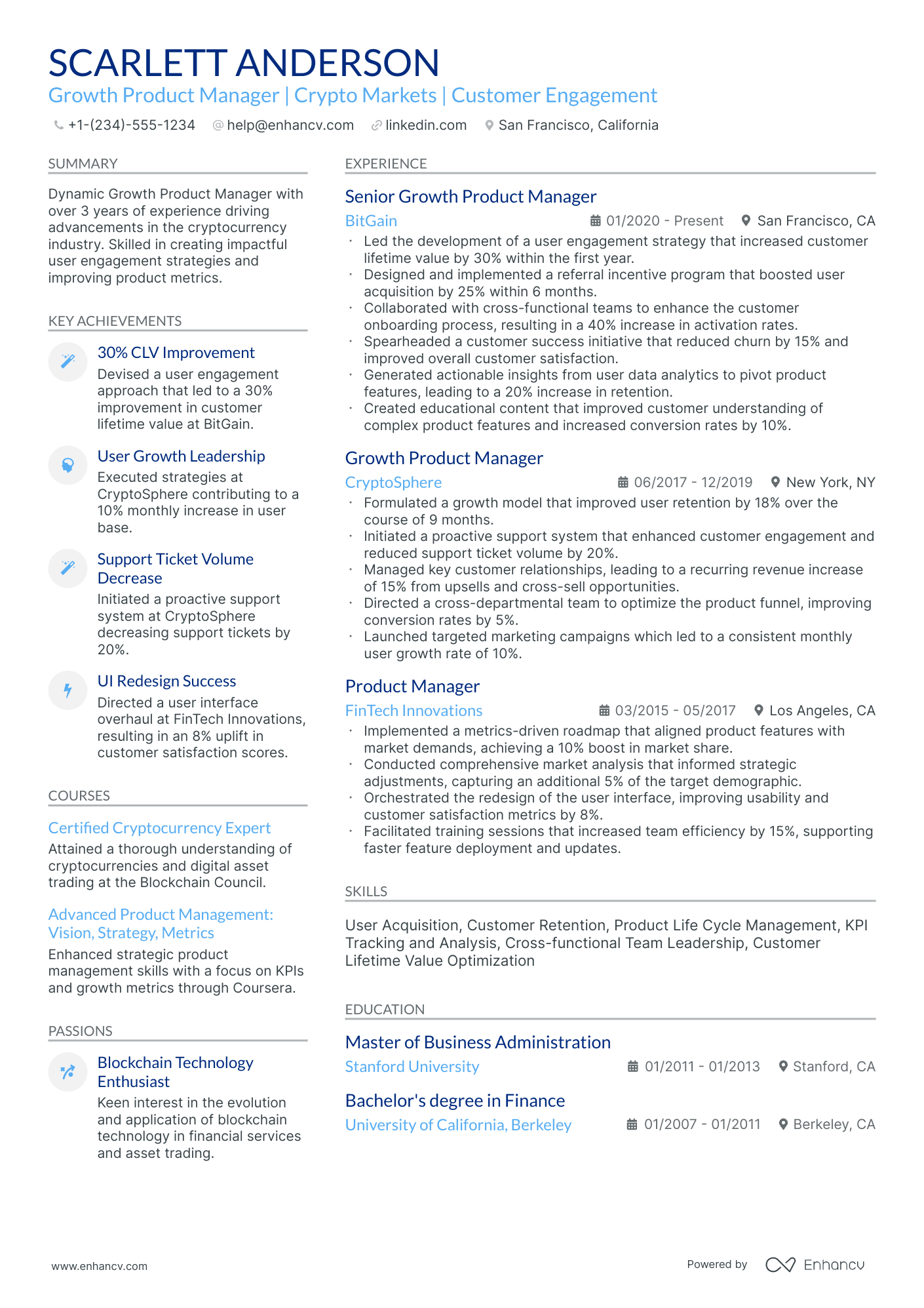 10 Growth Product Manager Resume Examples & Guide for 2026