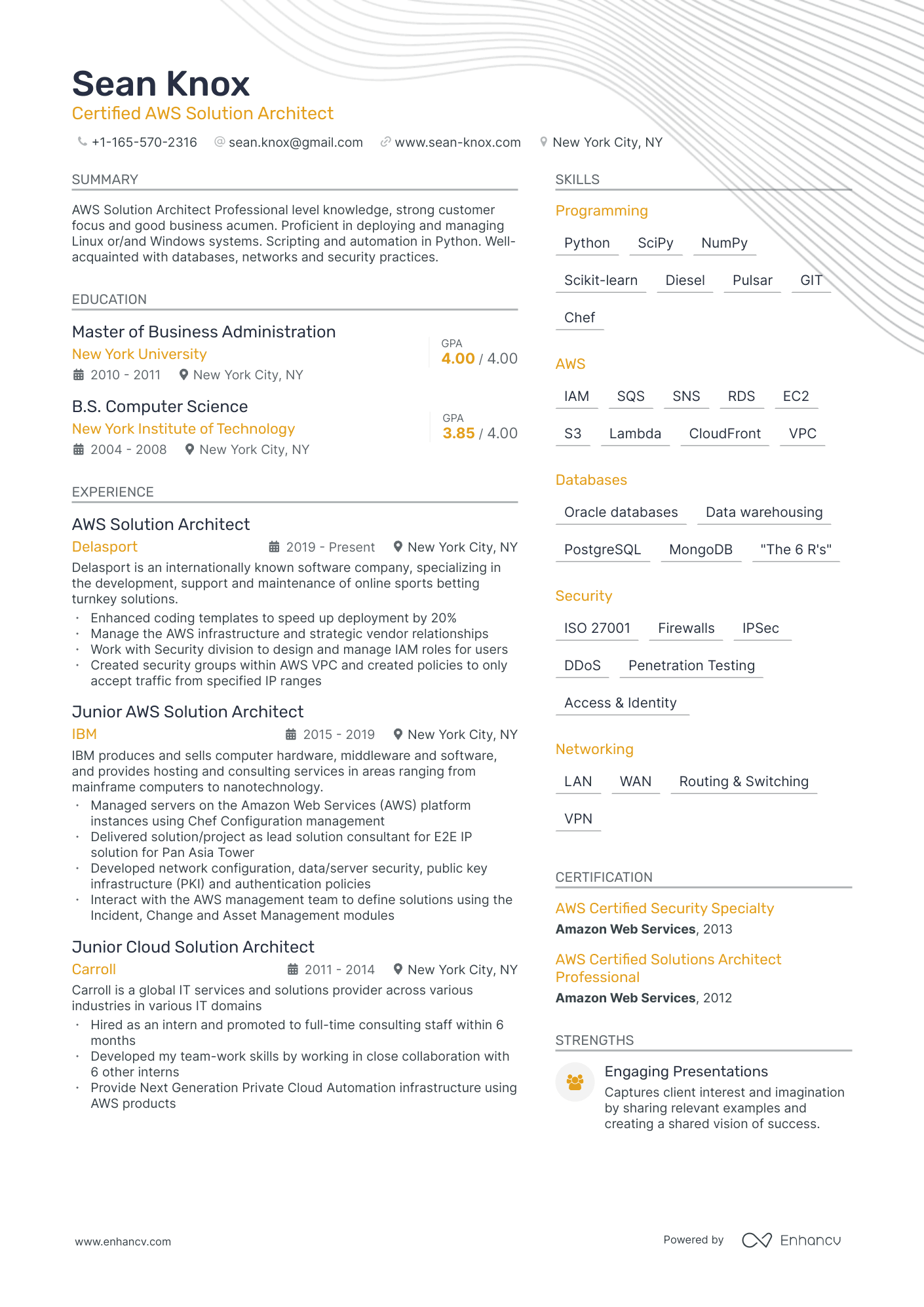 8 Solutions Architect Resume Examples & Guide for 2024