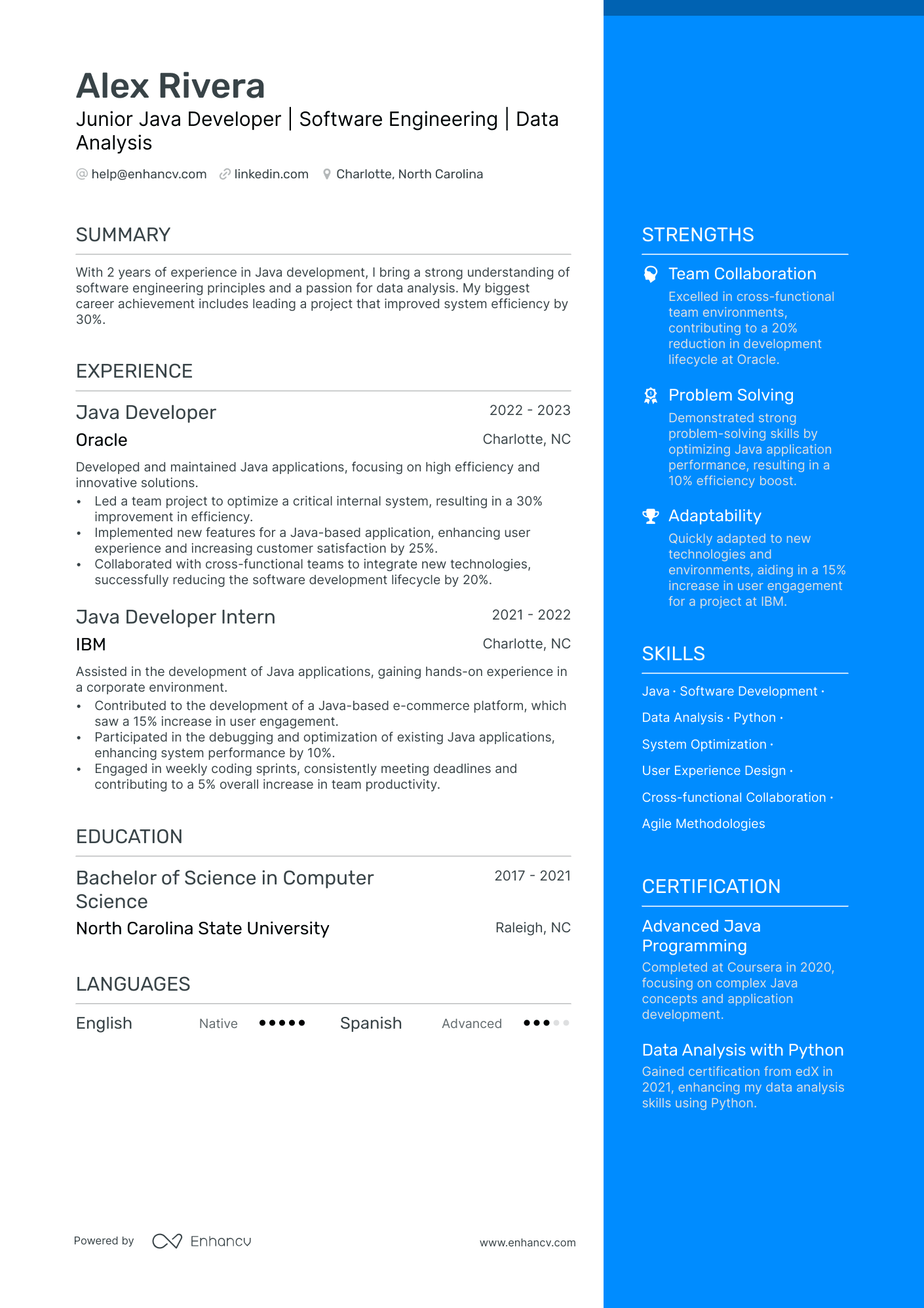 5 Junior Java Developer Resume Examples & Guide for 2024