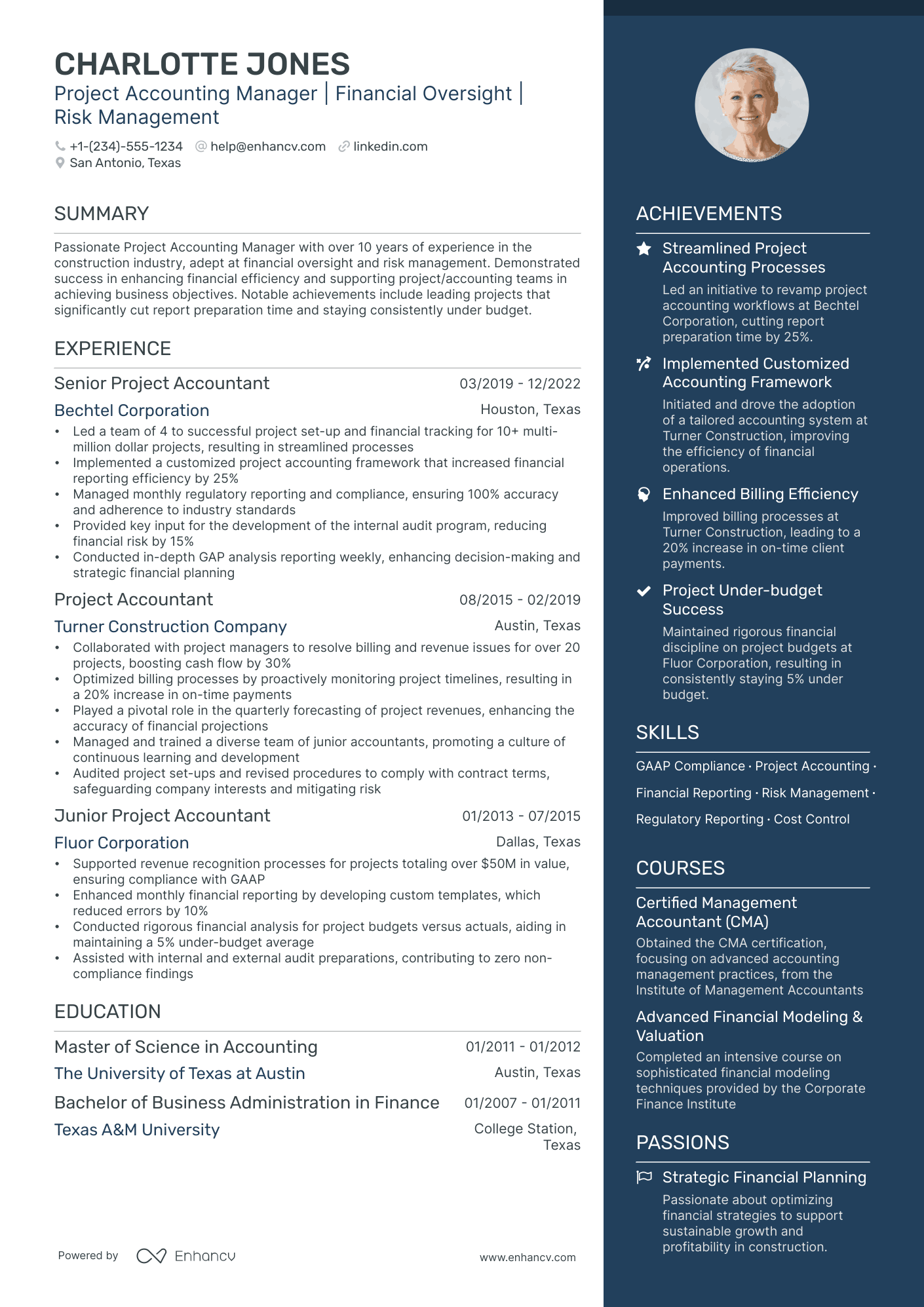 5 Project Accounting Resume Examples & Guide for 2024