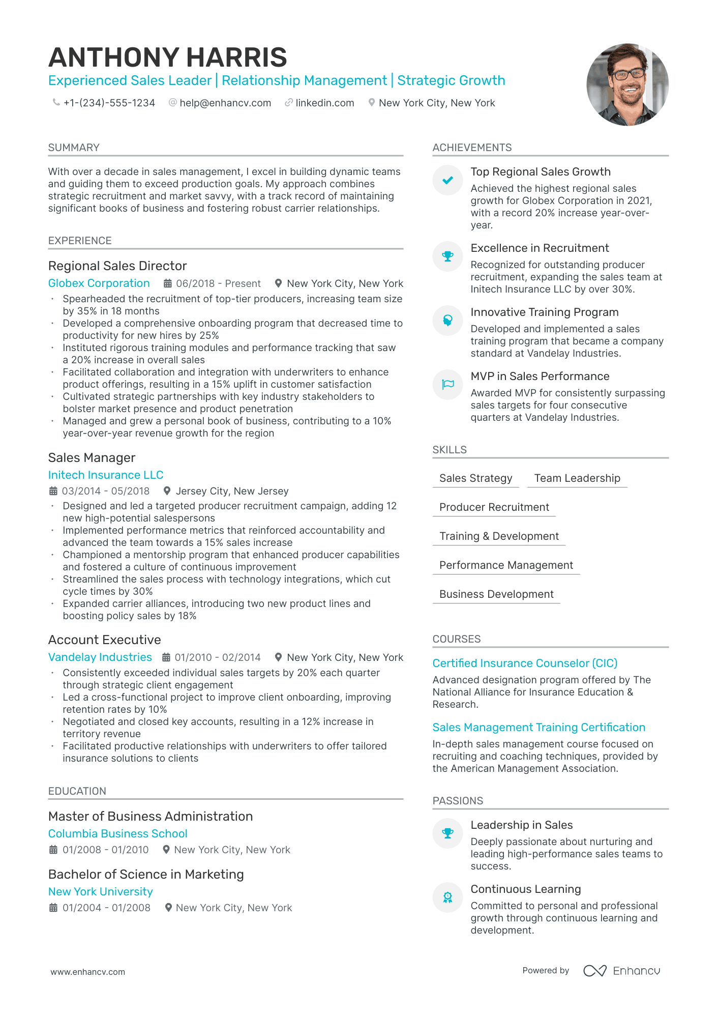 5 Sales Team Leader Resume Examples & Guide for 2024