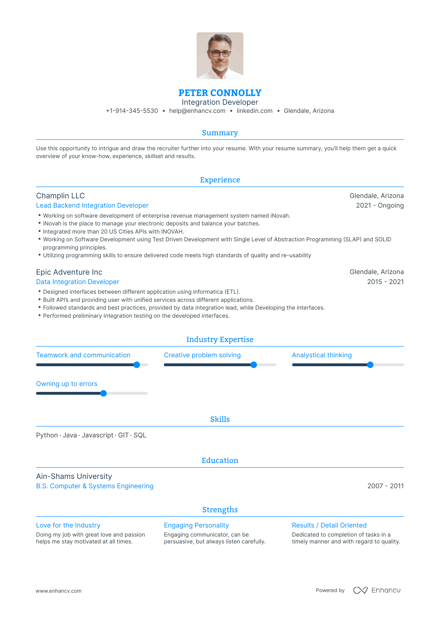 Integration Developer Resume Examples & Guide for 2023 (Layout, Skills ...