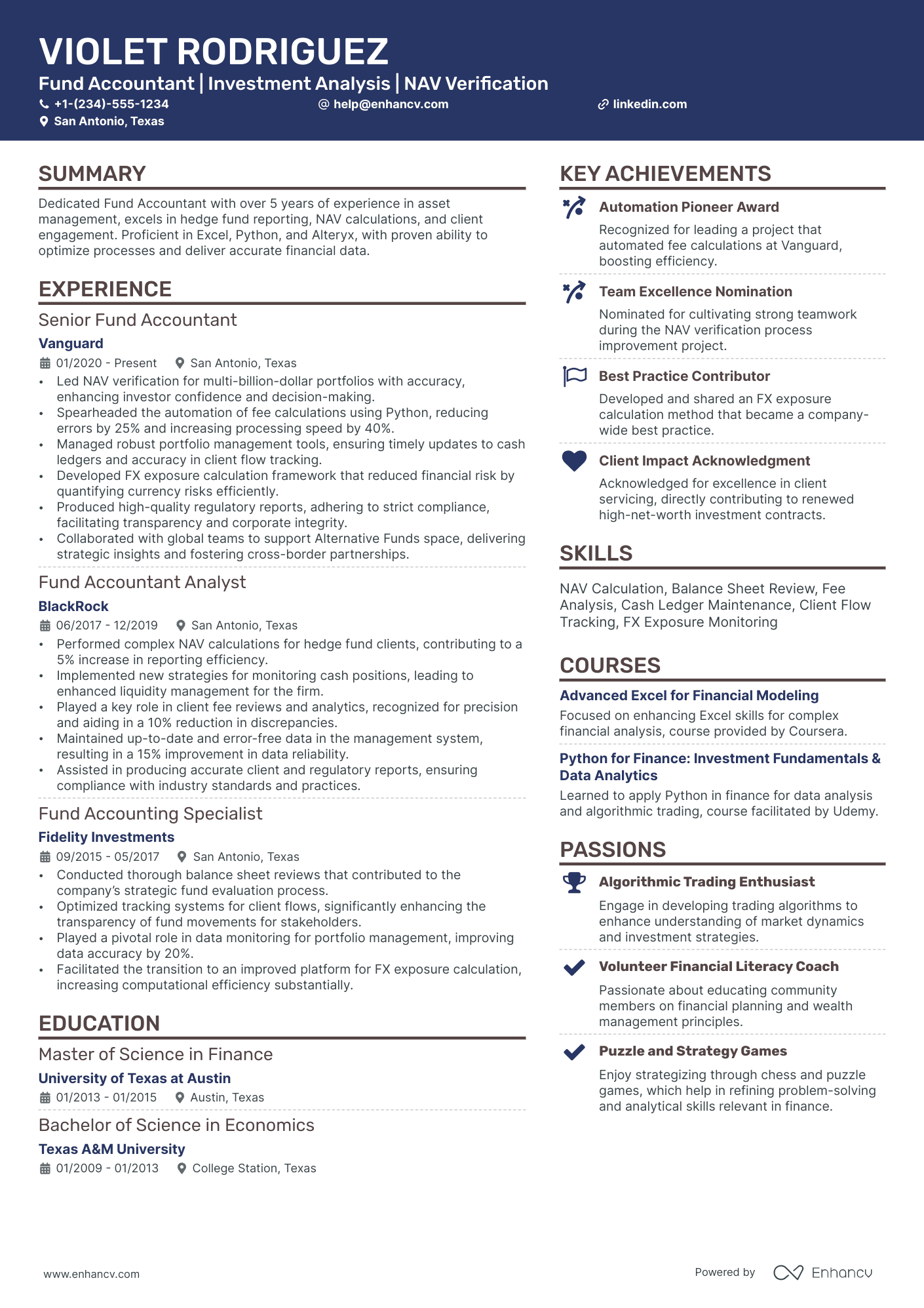 10 Fund Accountant Resume Examples & Guide for 2026
