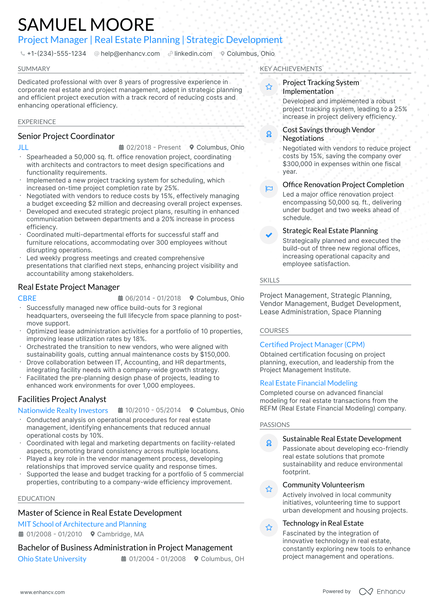 10 Real Estate Project Manager Resume Examples & Guide for 2026