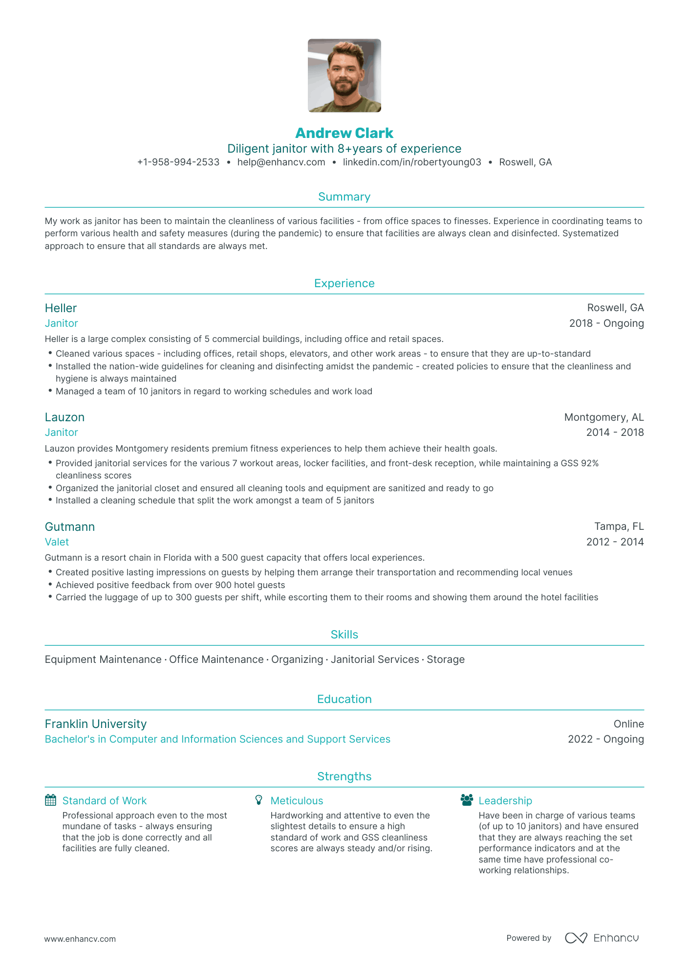 Janitor Resume Examples & Guide for 2023 (Layout, Skills, Keywords ...