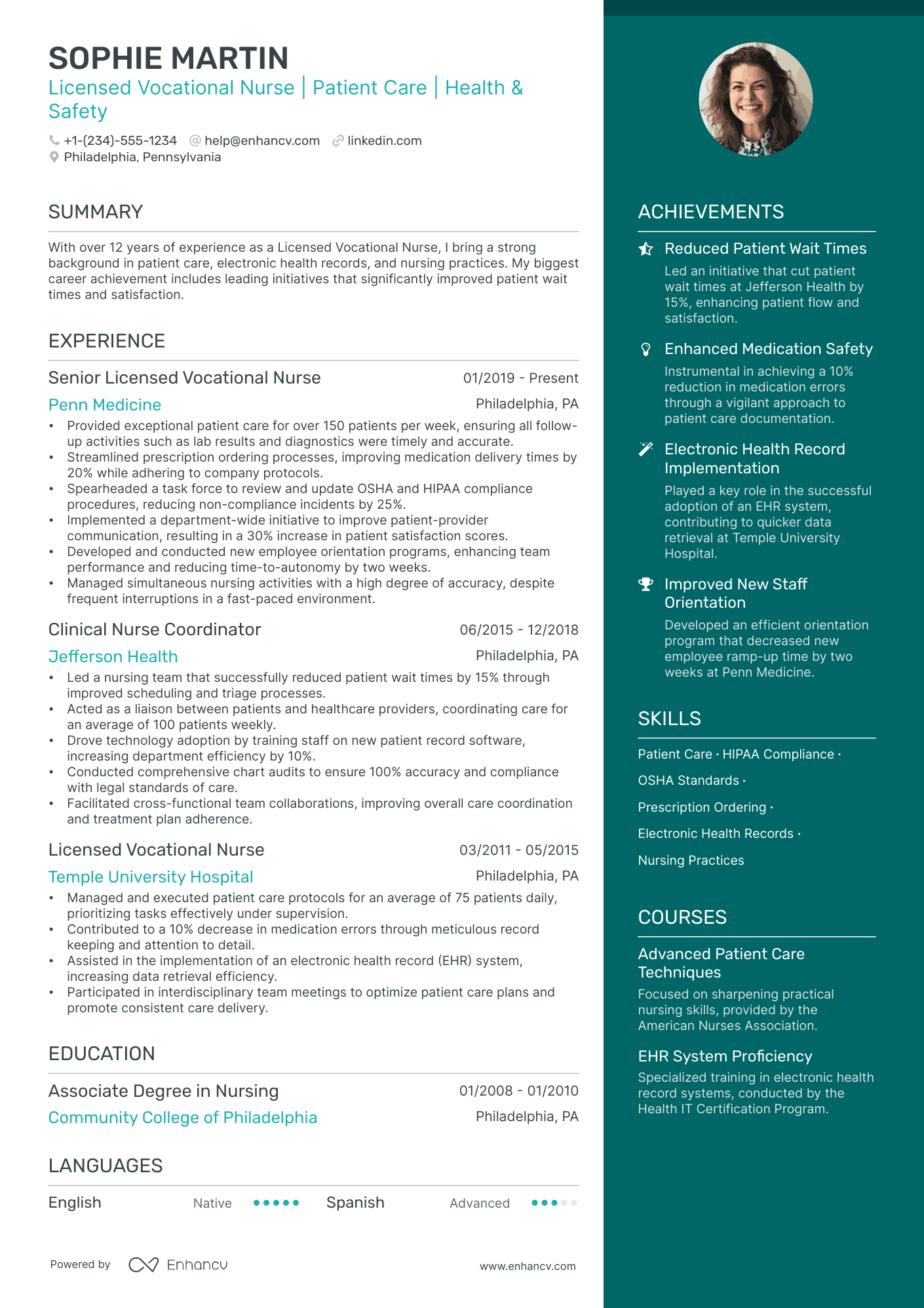 5 LVN Resume Examples & Guide for 2024