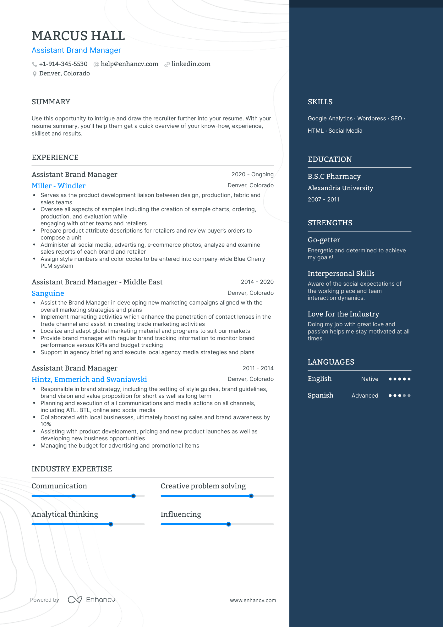 Assistant Brand Manager Resume Examples & Guide for 2023 (Layout ...