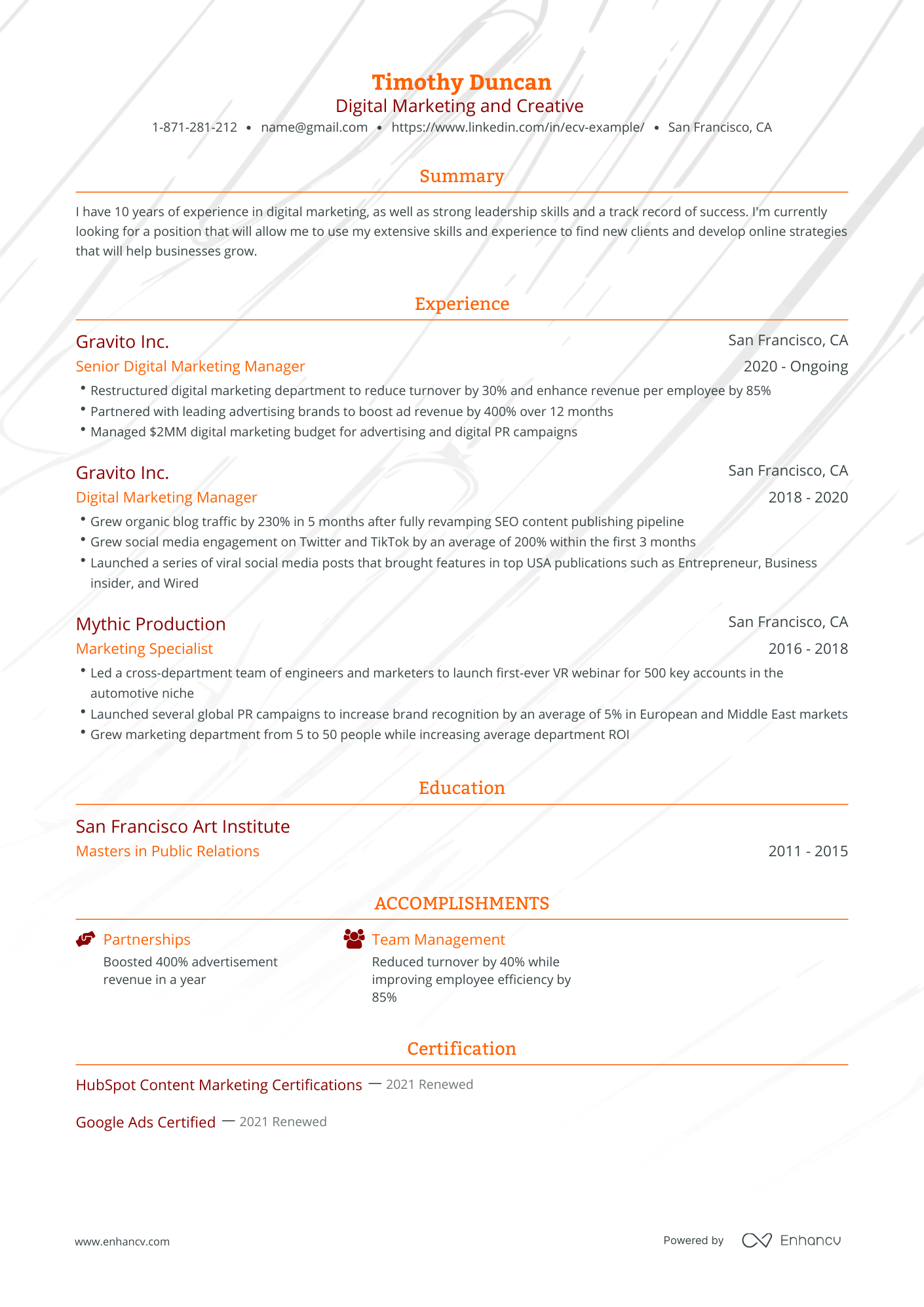 13 Digital Marketing Resume Examples & Guide for 2023