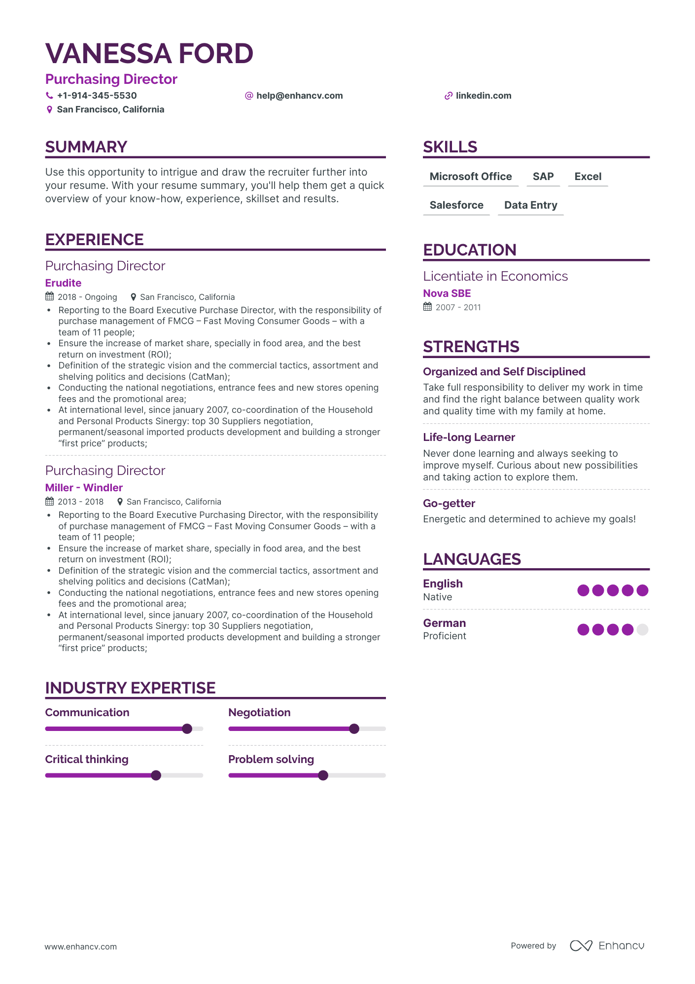 Purchasing Director Resume Examples & Guide for 2023 (Layout, Skills ...