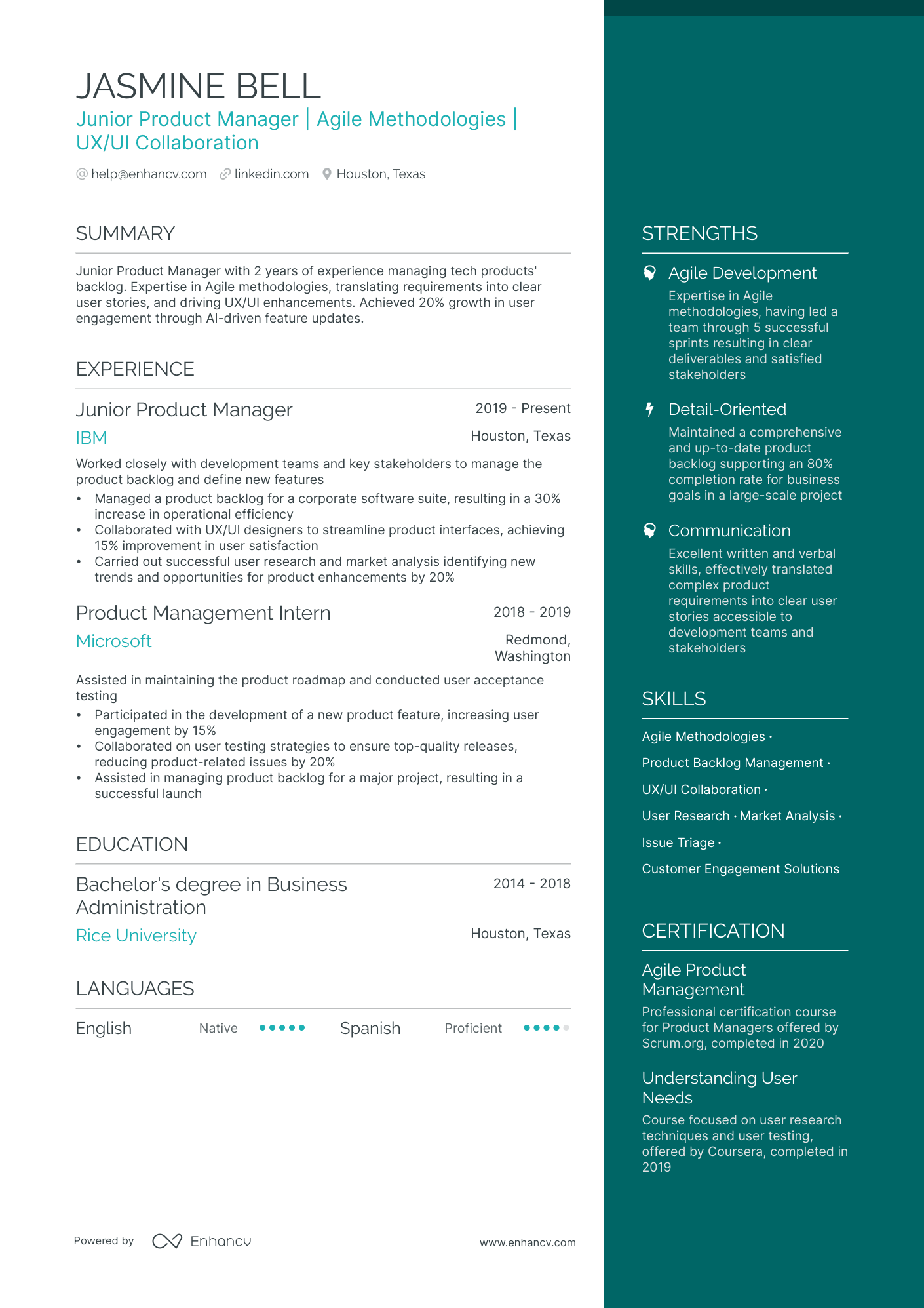 5 Junior Product Manager Resume Examples & Guide for 2024