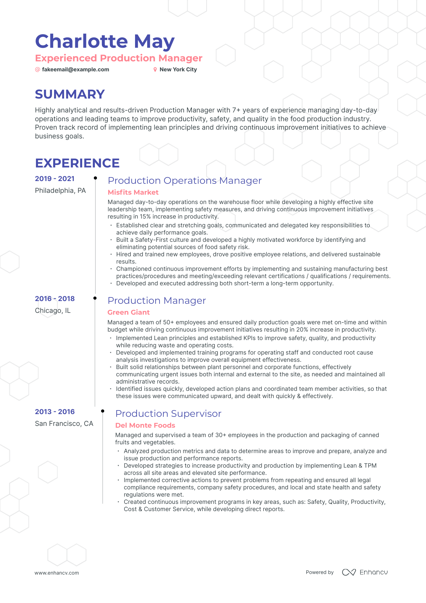 5 Production Manager Resume Examples & Guide for 2023