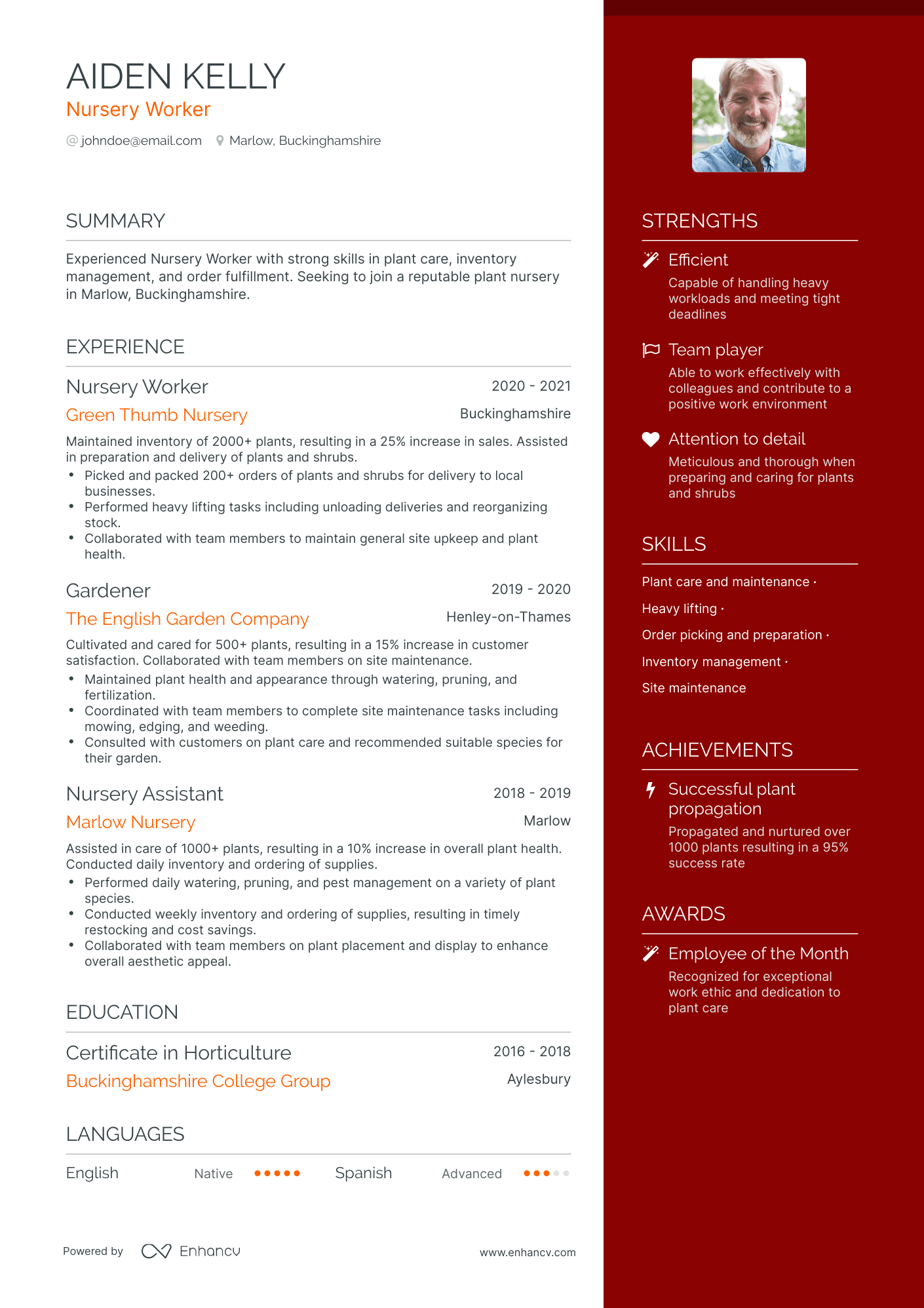 5 Nursery Worker Resume Examples & Guide for 2024