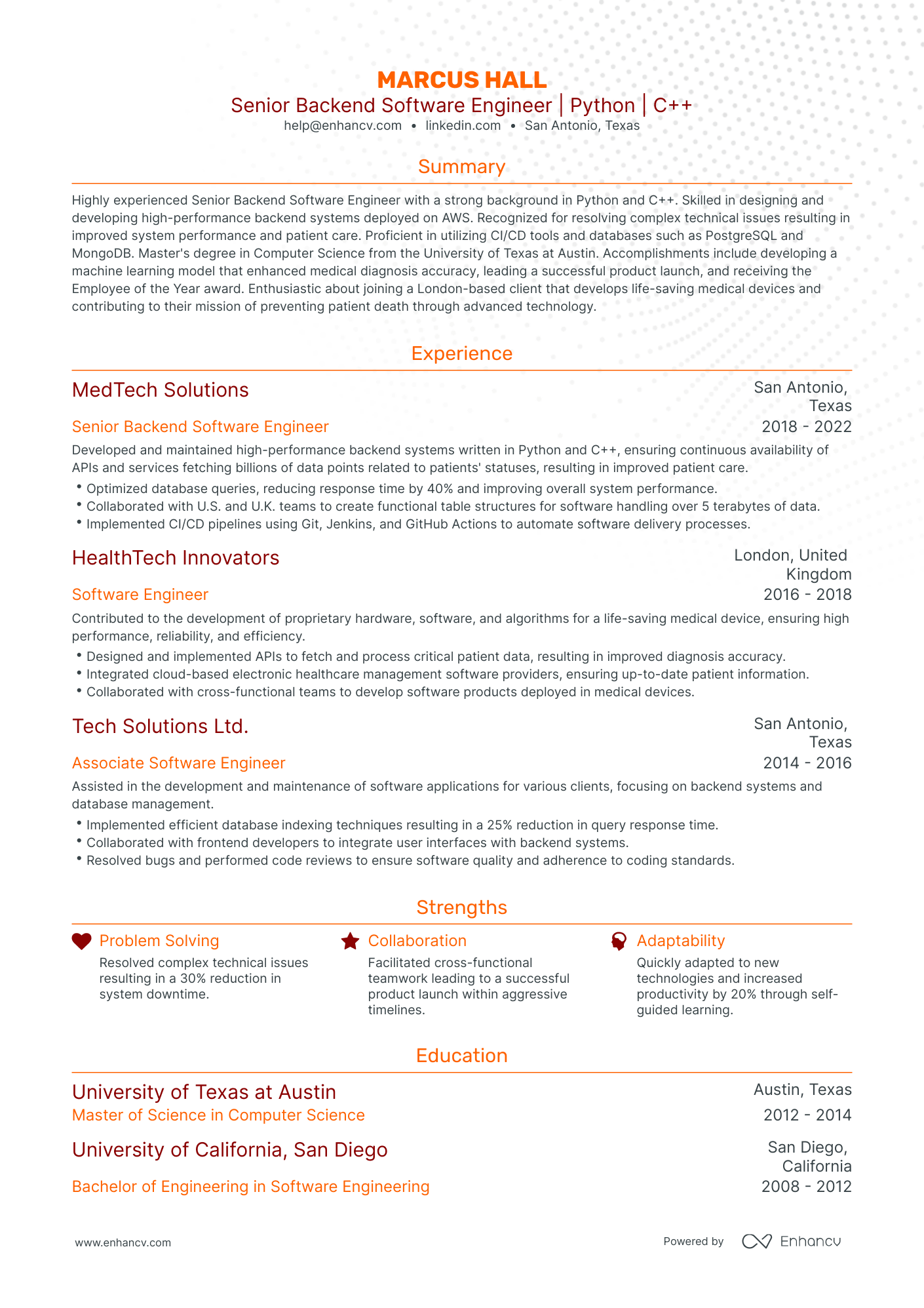 5 Senior Engineer Resume Examples & Guide for 2024