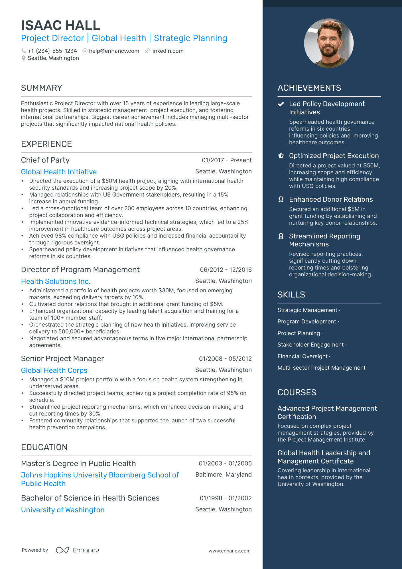 5 Project Director Resume Examples & Guide For 2024