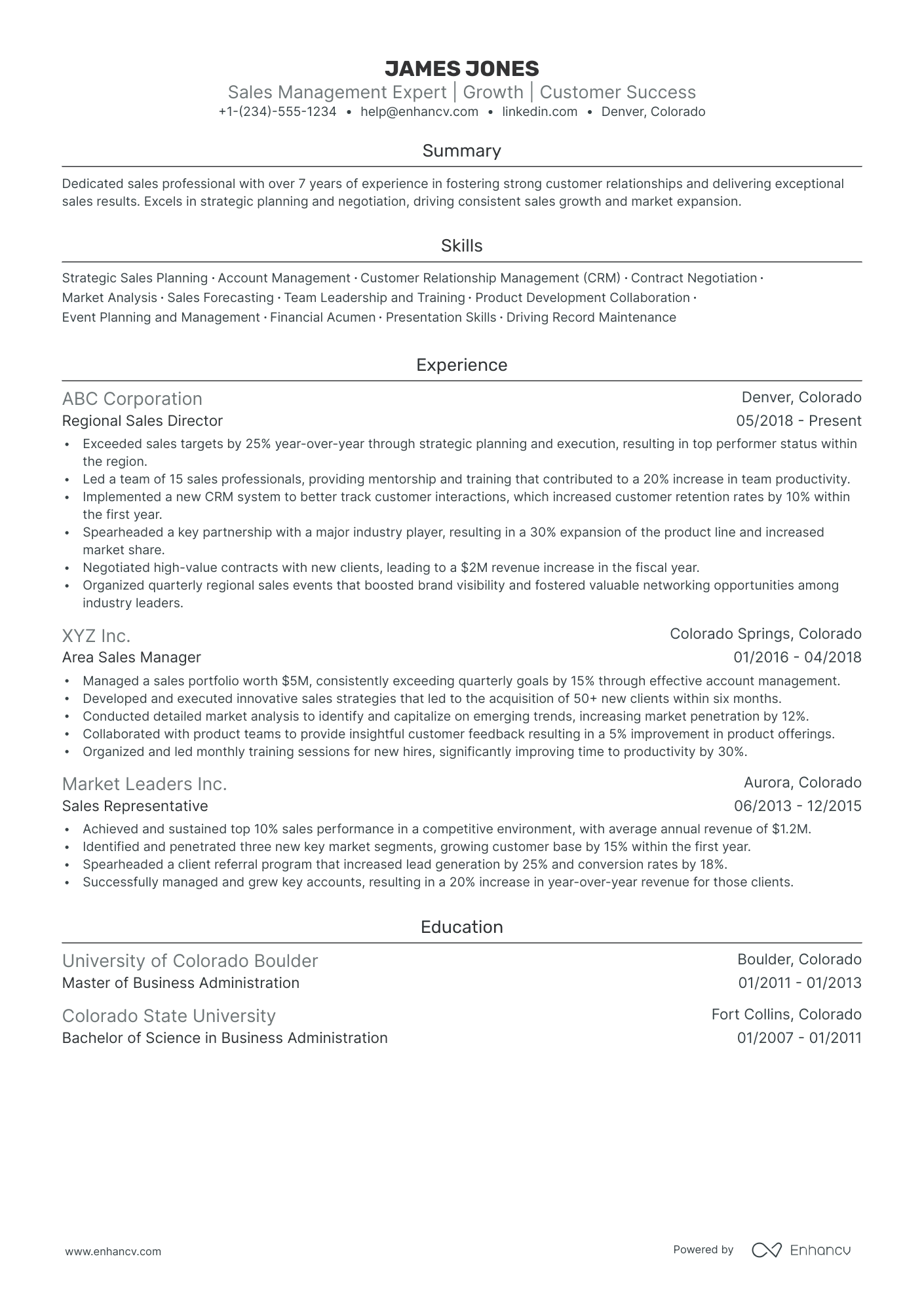 5 Territory Sales Manager Resume Examples & Guide for 2024