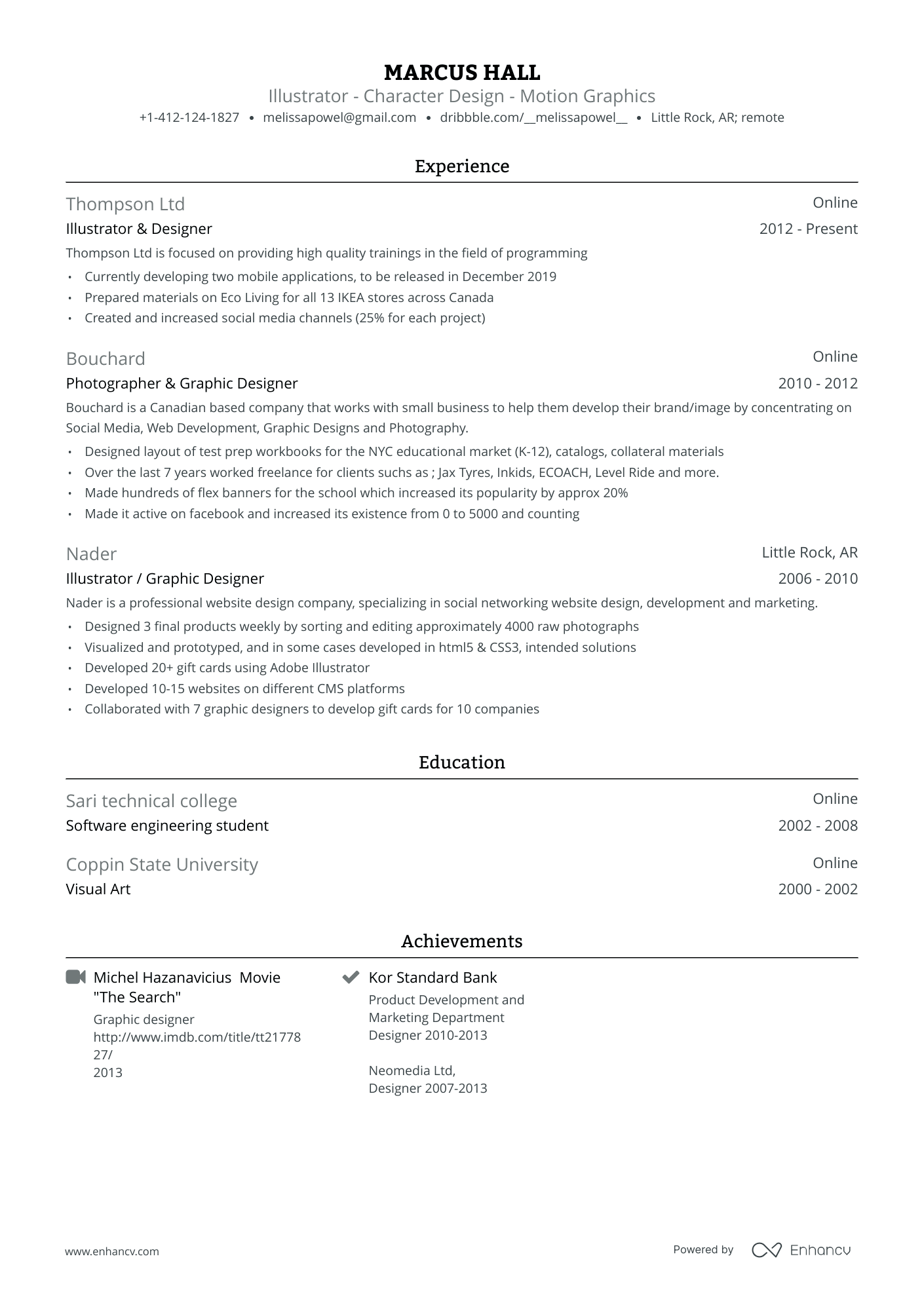 4 Illustrator Resume Examples & Guide for 2024