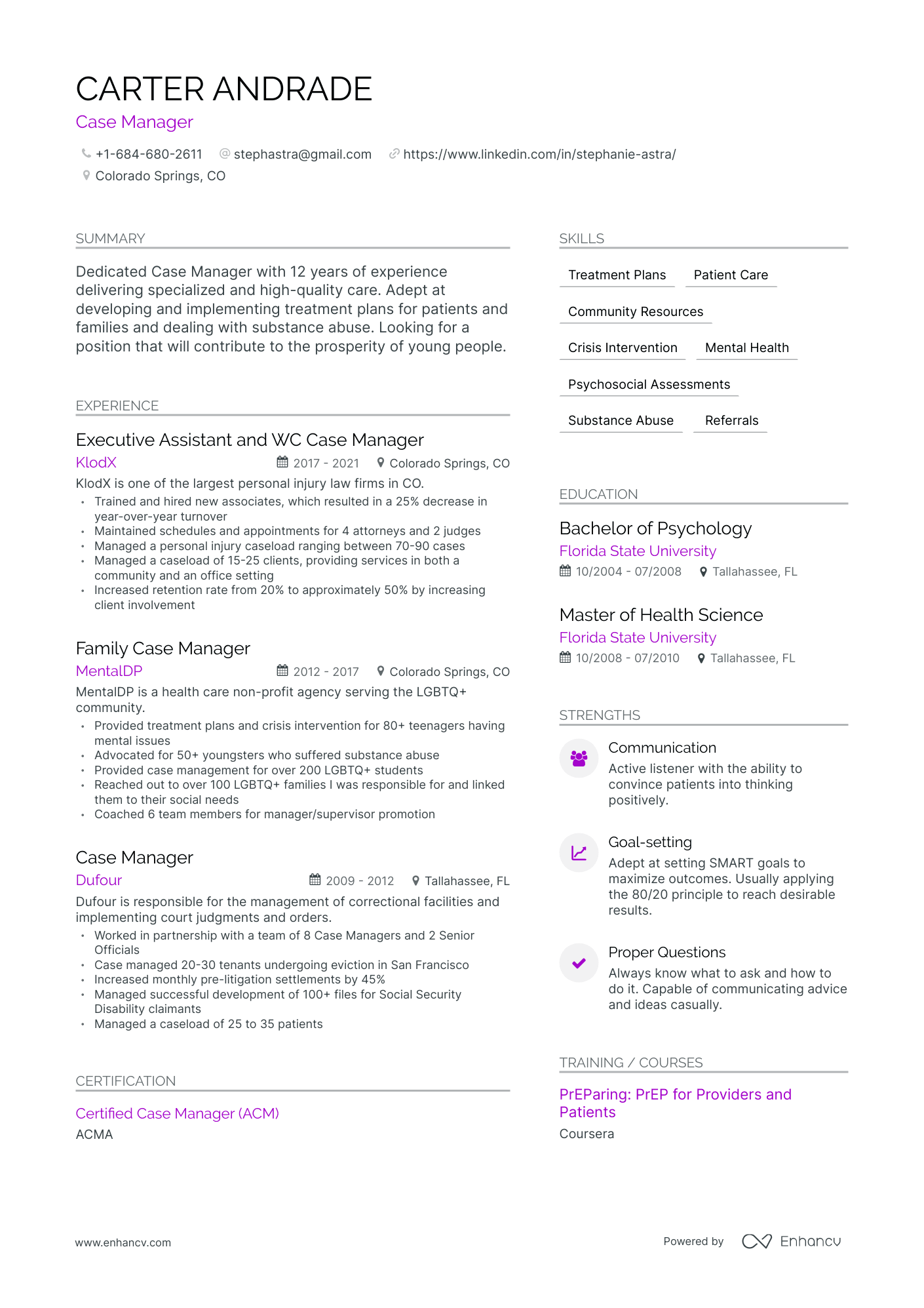 5 Case Manager Resume Examples & Guide for 2024