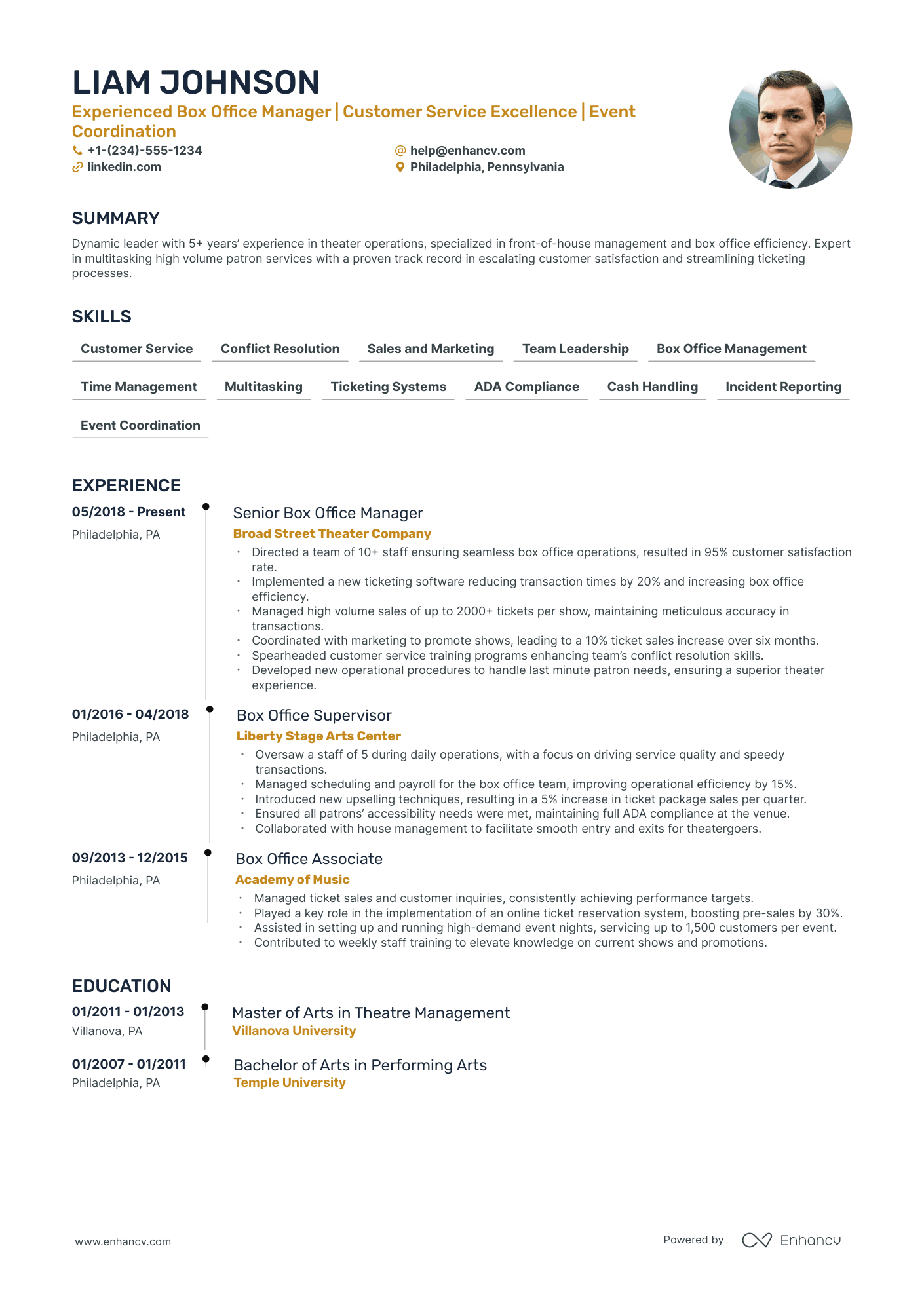 5 Front of House Manager Resume Examples & Guide for 2024