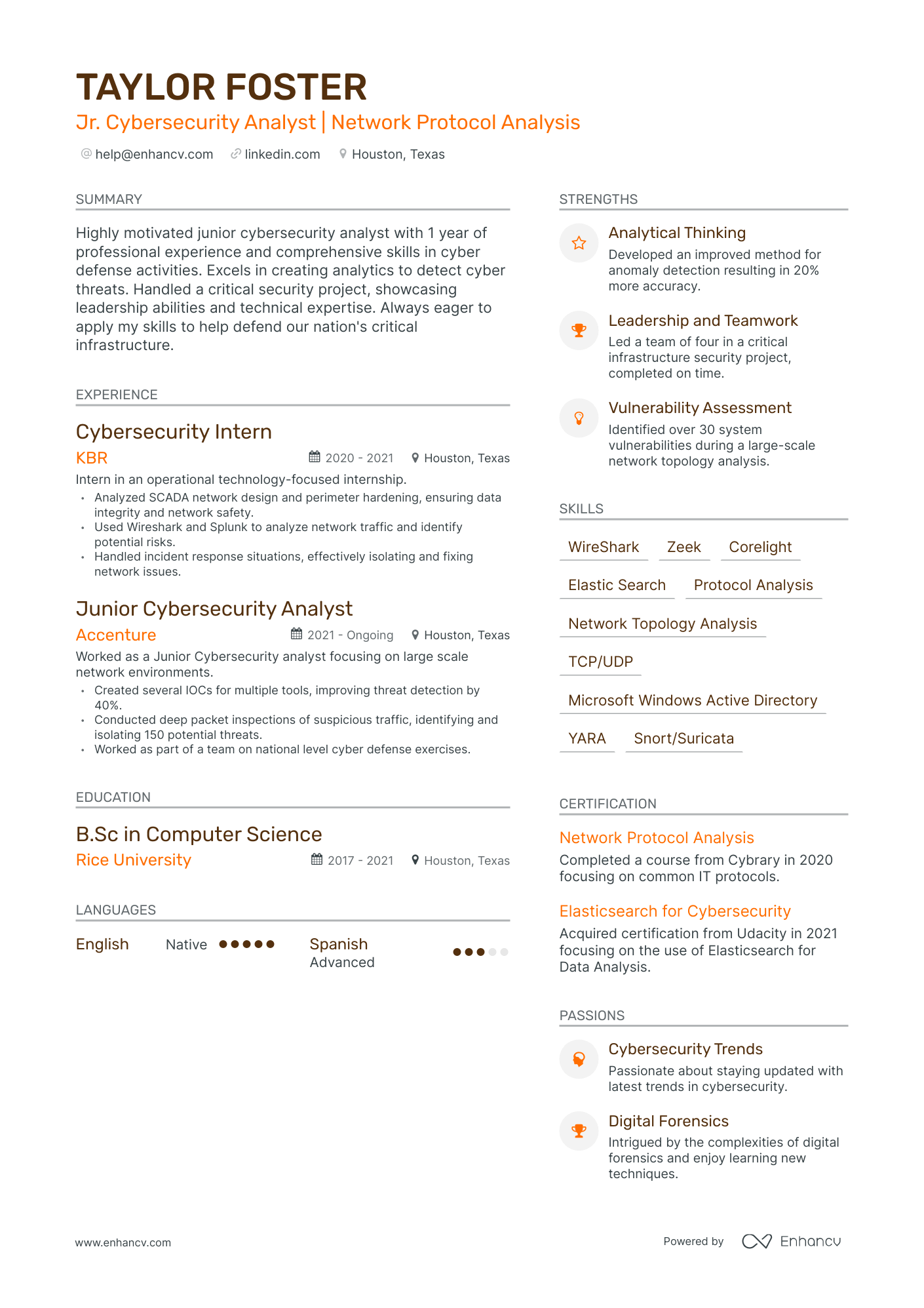 5 Junior Cyber Security Analyst Resume Examples & Guide for 2024