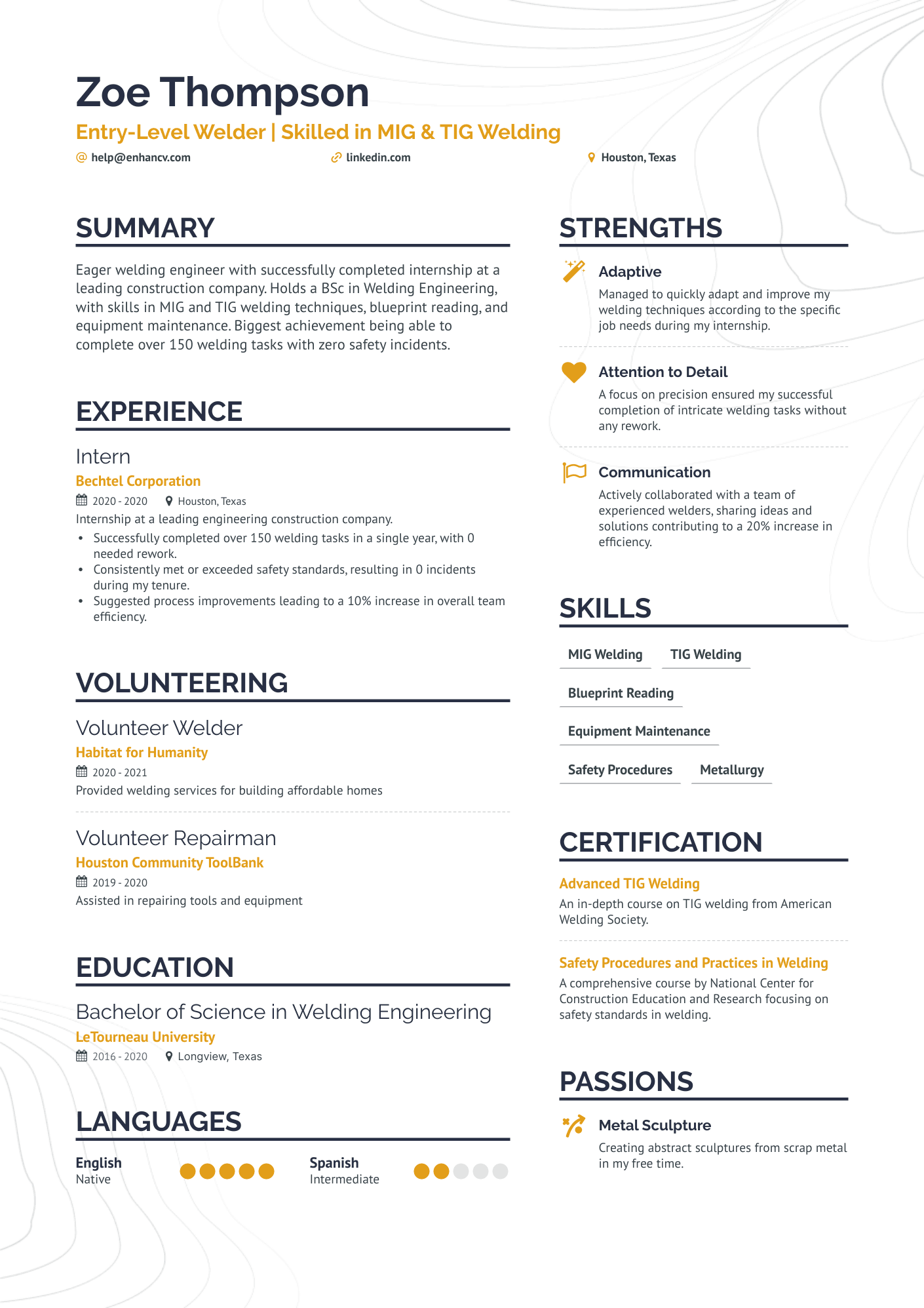 5 Welder Resume Examples & Guide for 2024