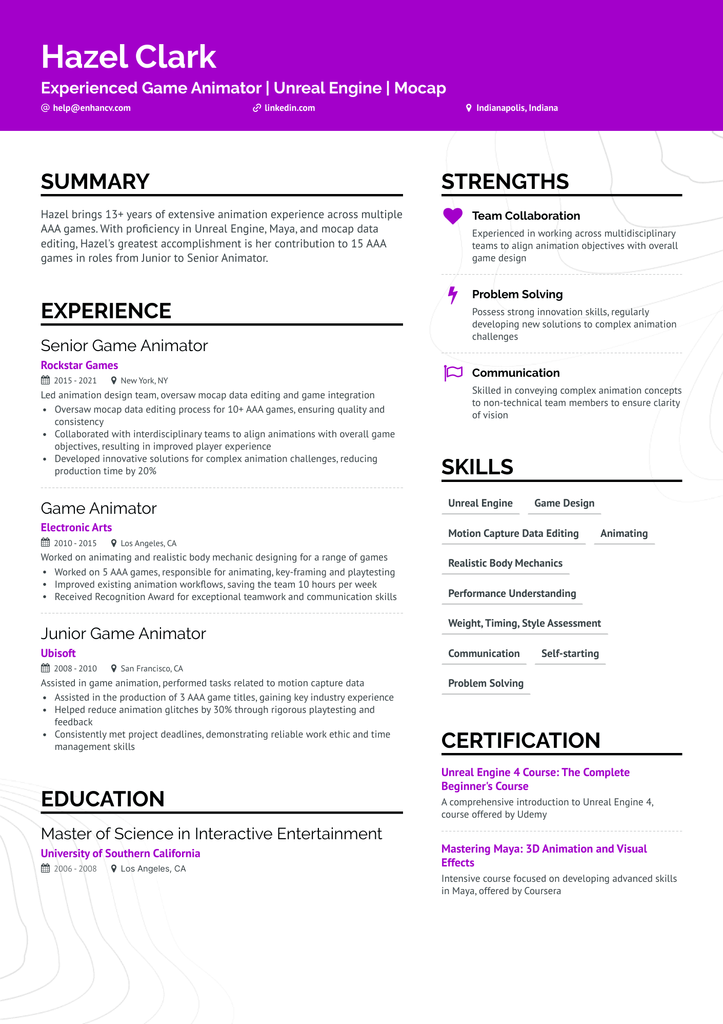 9 Animator Resume Examples & Guide for 2024