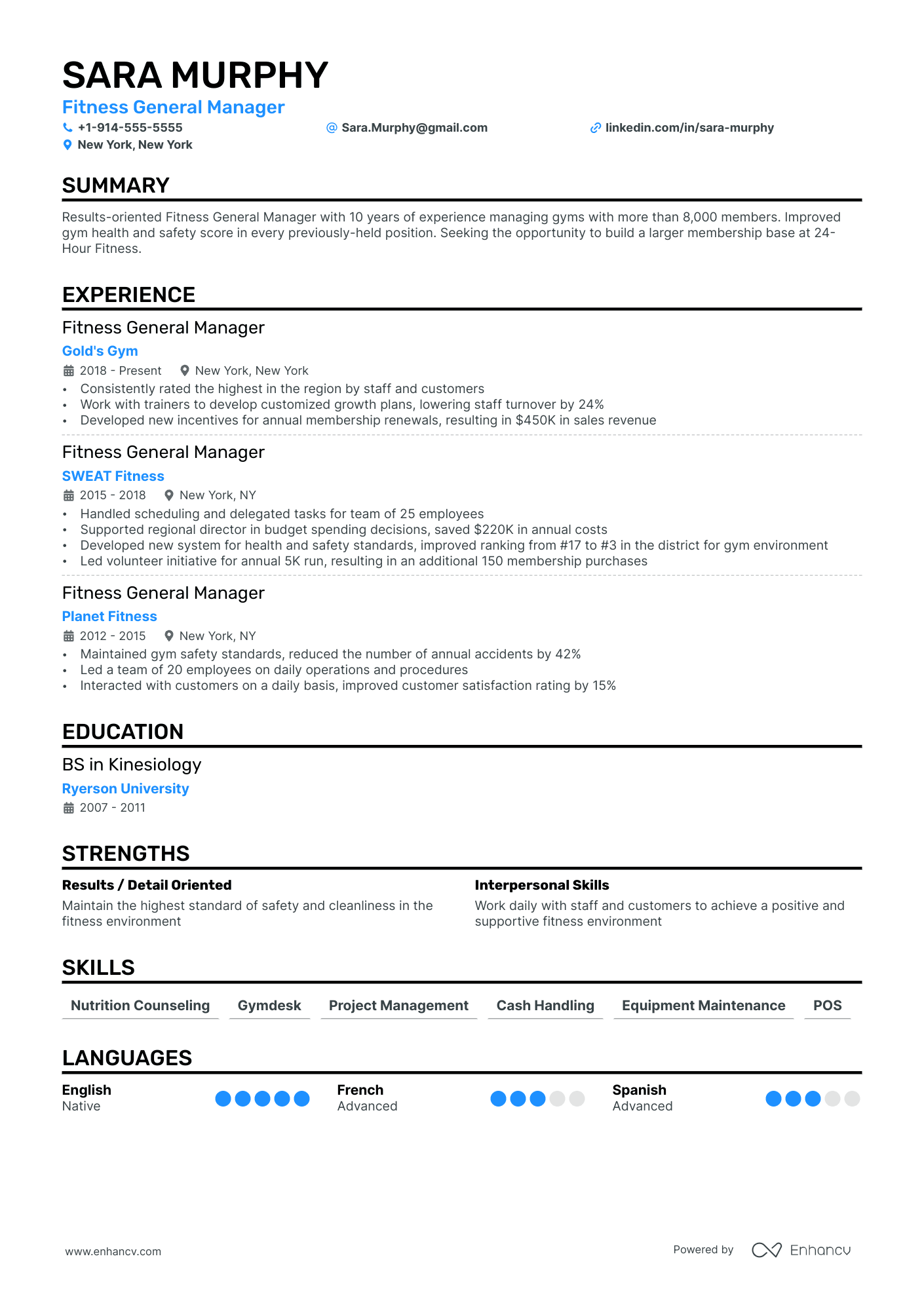 5 General Manager Resume Examples & Guide for 2024