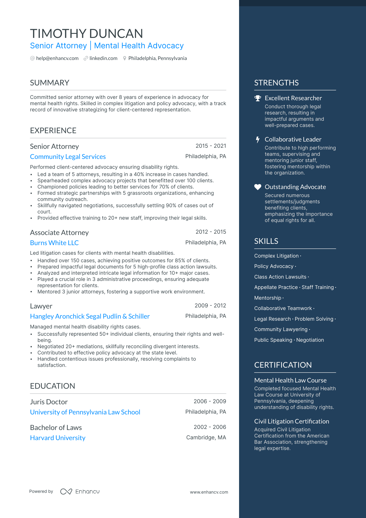 11 Attorney Resume Examples & Guide for 2024