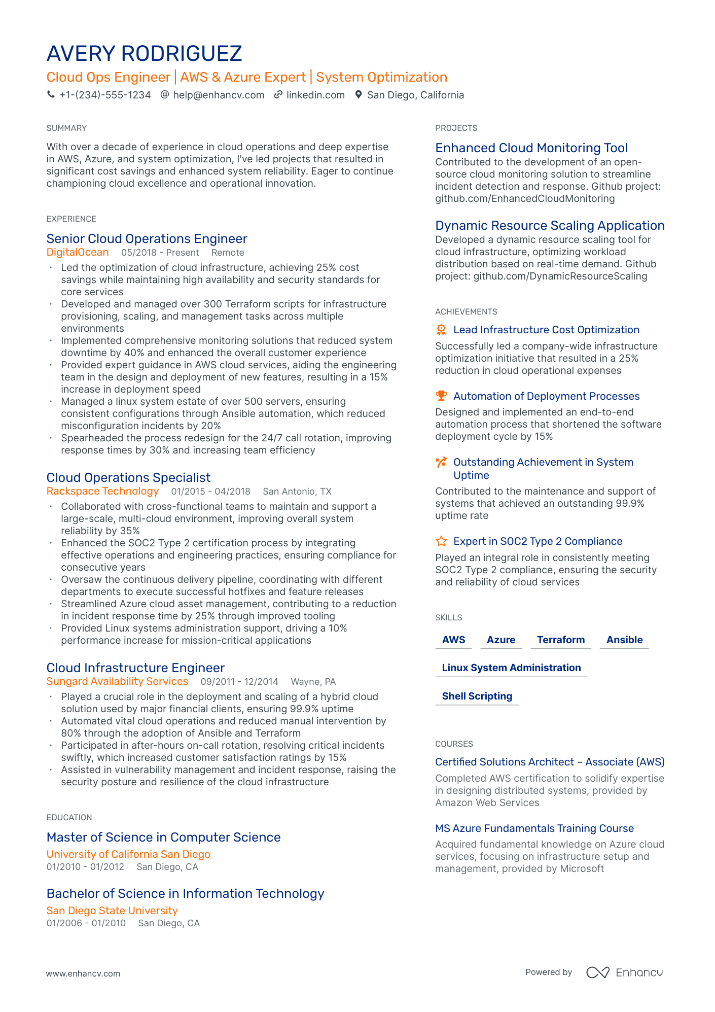 5 aws network engineer resume examples guide for 2024
