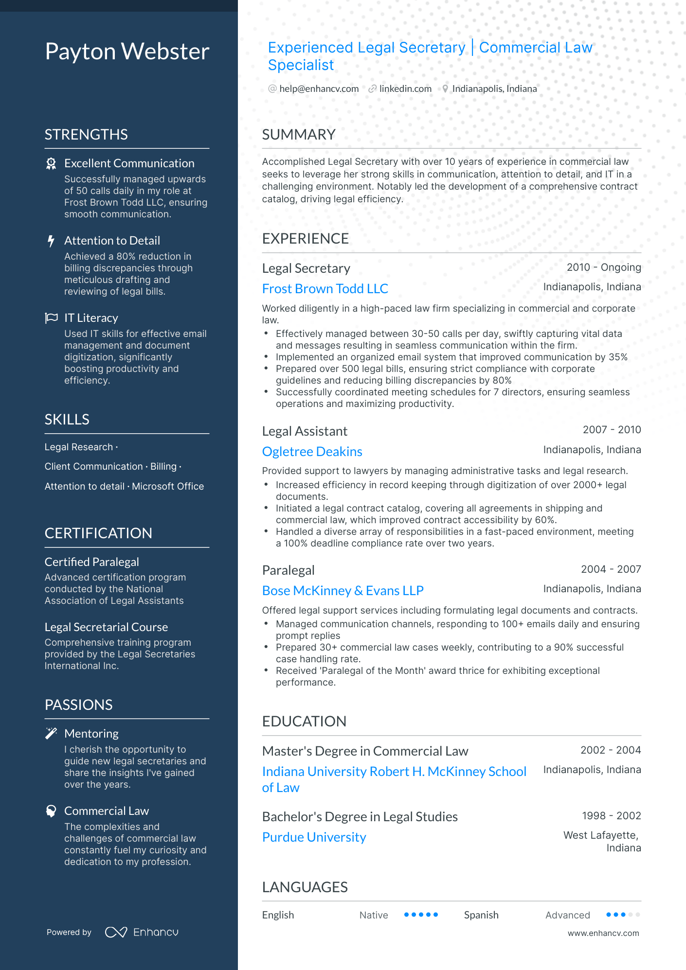 5 Legal Secretary Resume Examples & Guide for 2024