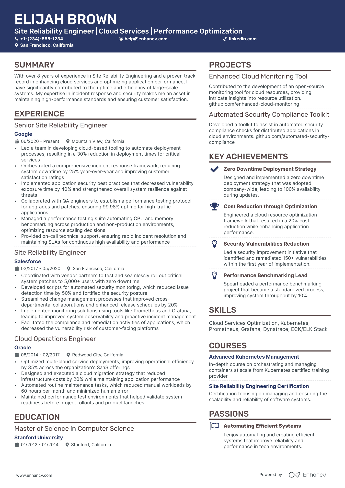 10 Site Reliability Engineer Resume Examples & Guide for 2026