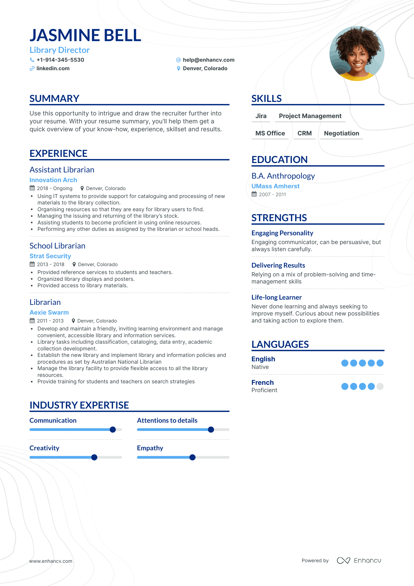 Library Director Resume Examples & Guide for 2023 (Layout, Skills ...