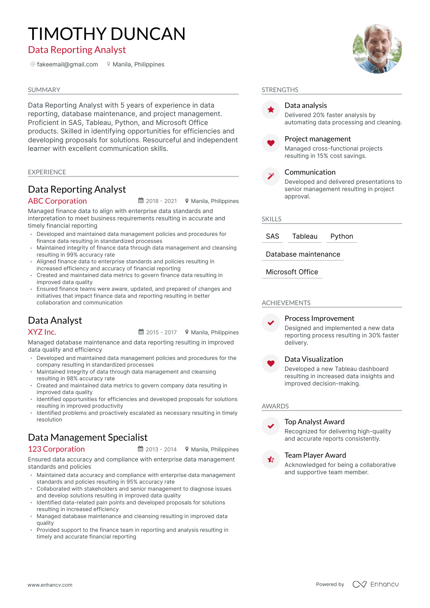 5 Data Reporting Analyst Resume Examples & Guide for 2023