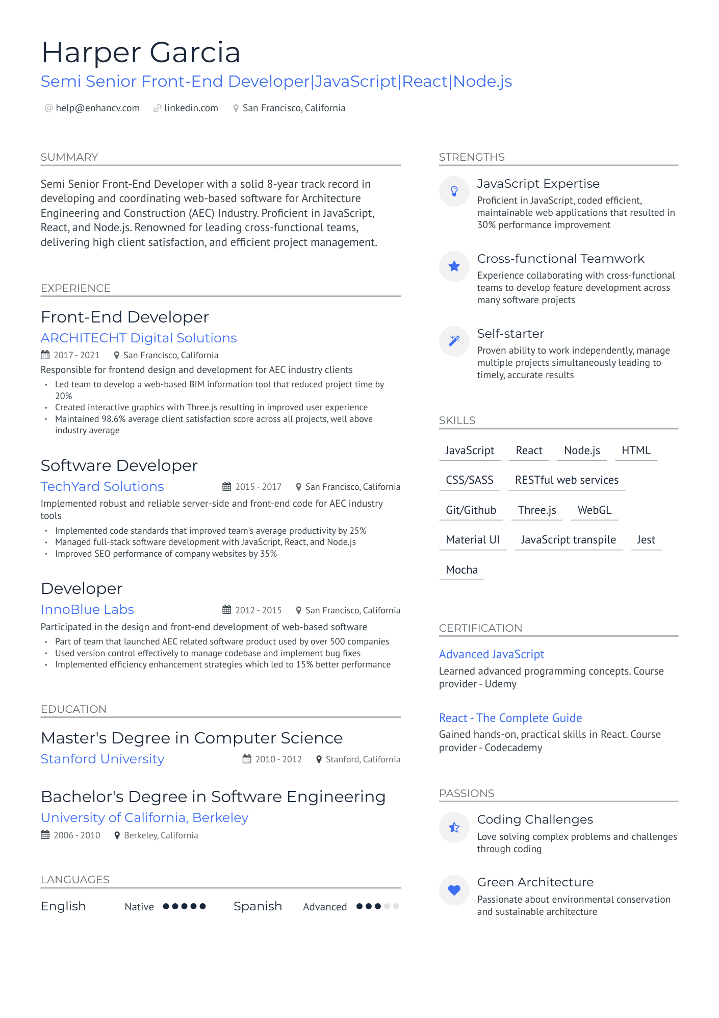 9 Front End Developer Resume Examples & Guide for 2024