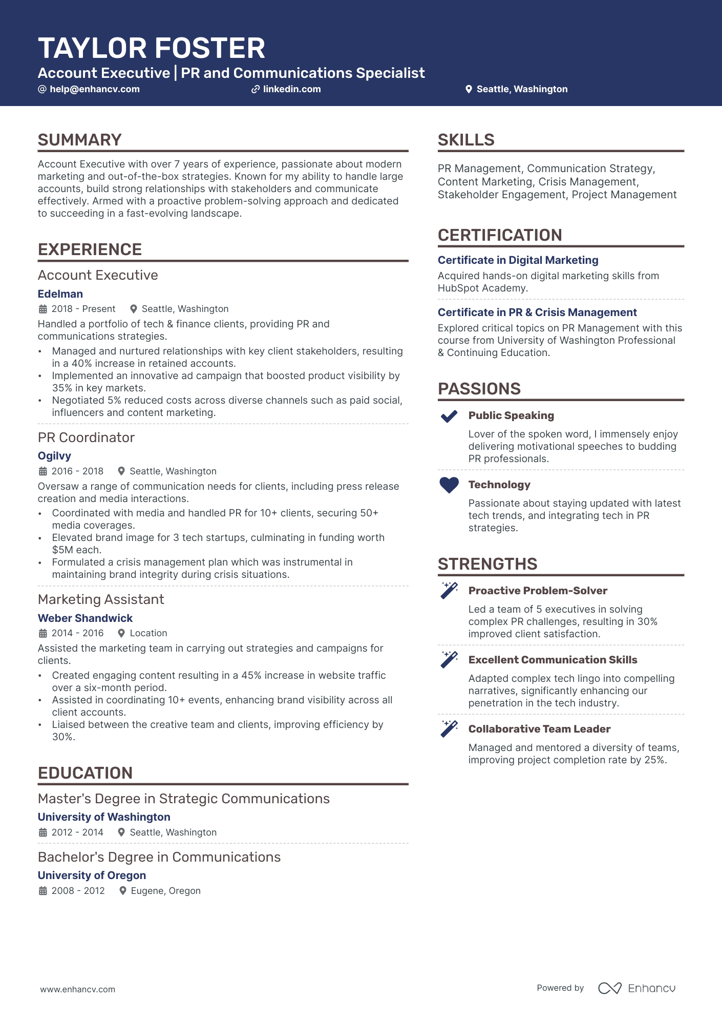 10 Senior Account Executive Resume Examples & Guide for 2026