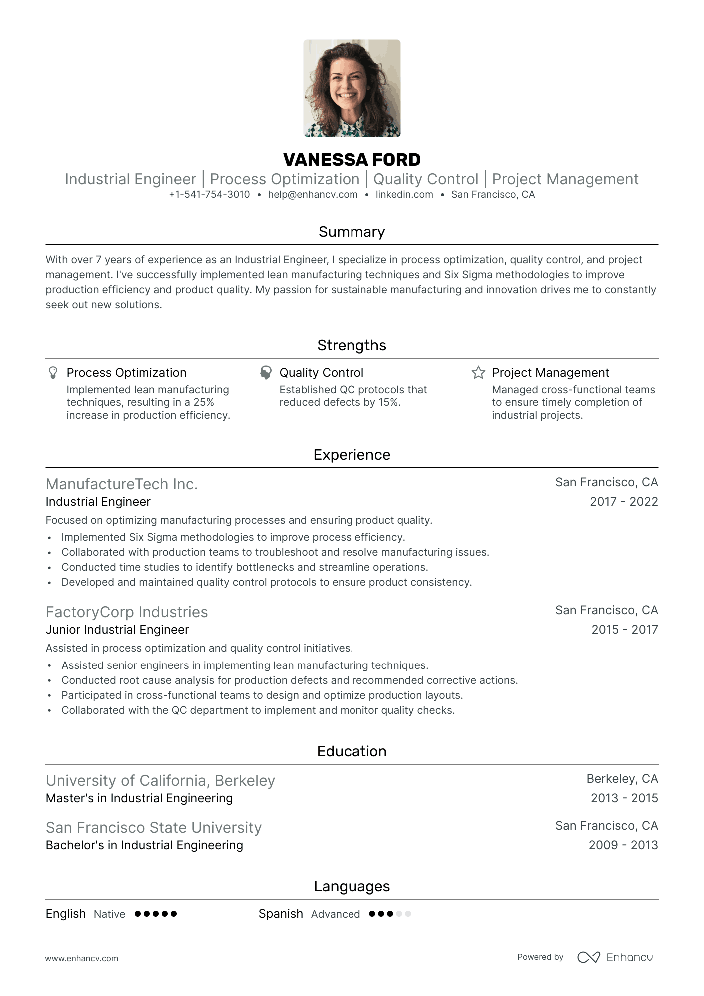 5 Industrial Engineer Resume Examples & Guide for 2024