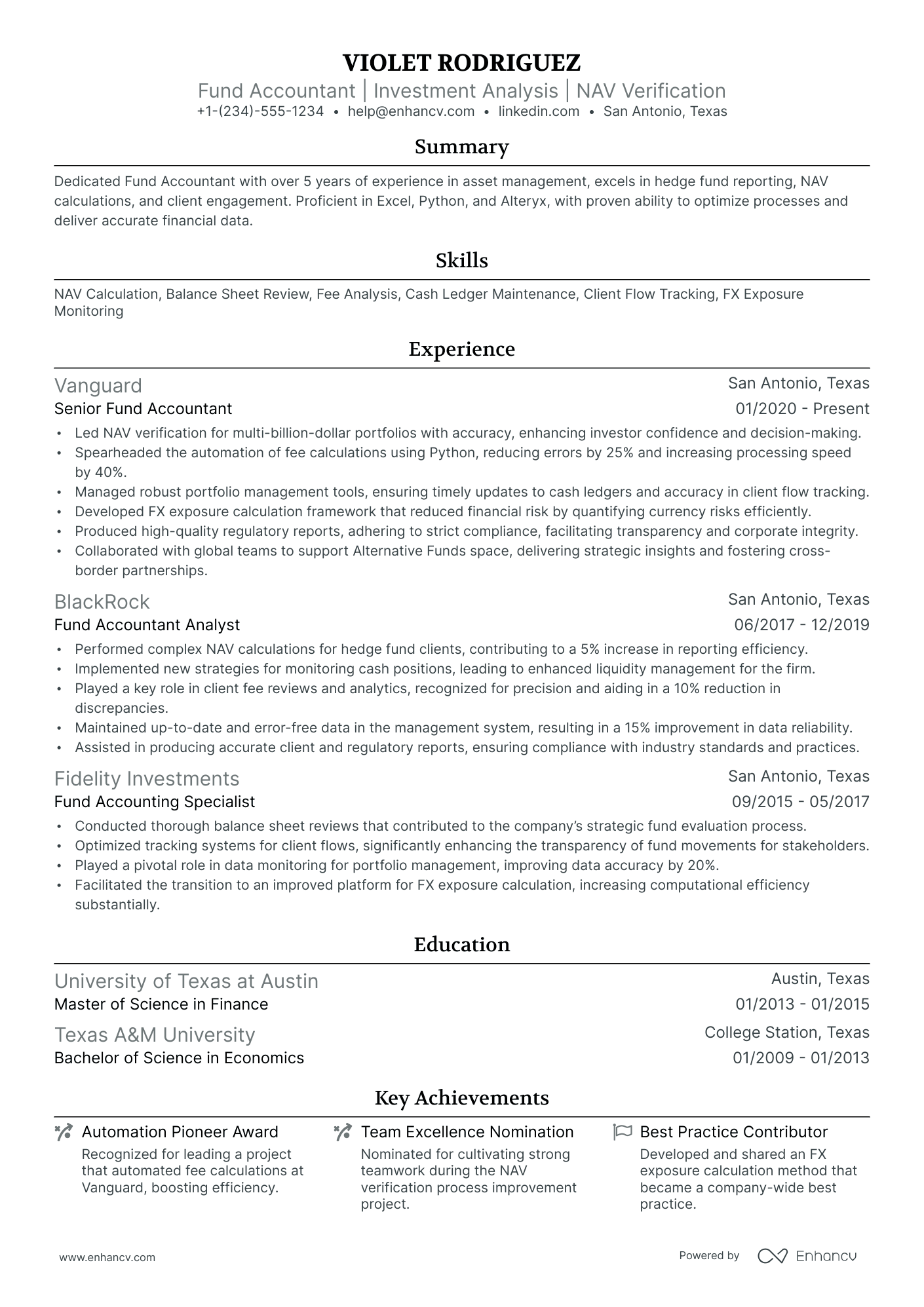 10 Fund Accountant Resume Examples & Guide for 2026