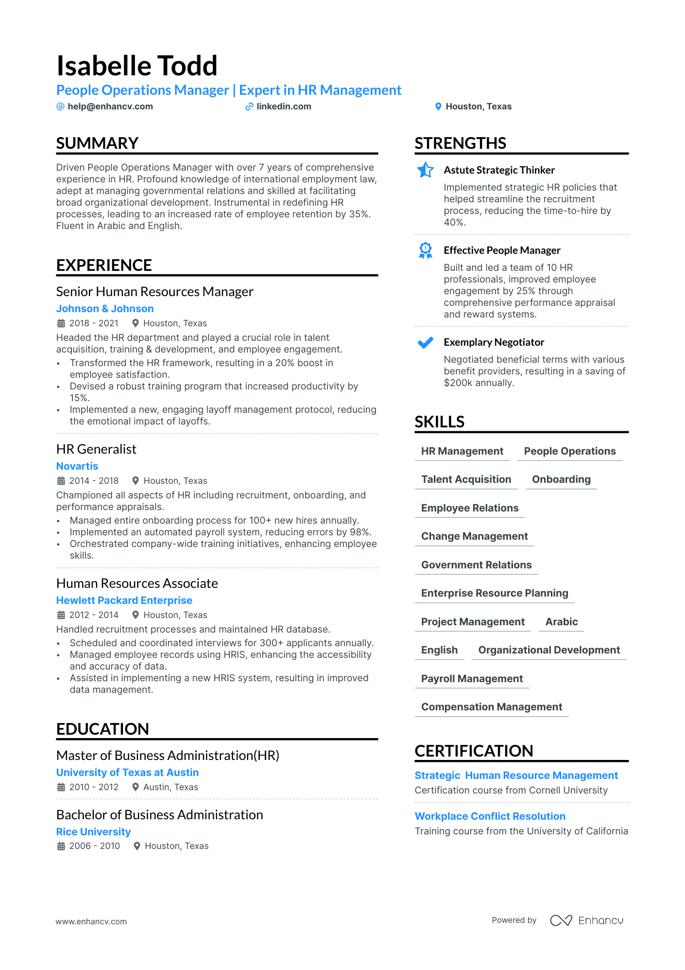 5 People Operations Manager Resume Examples & Guide for 2024