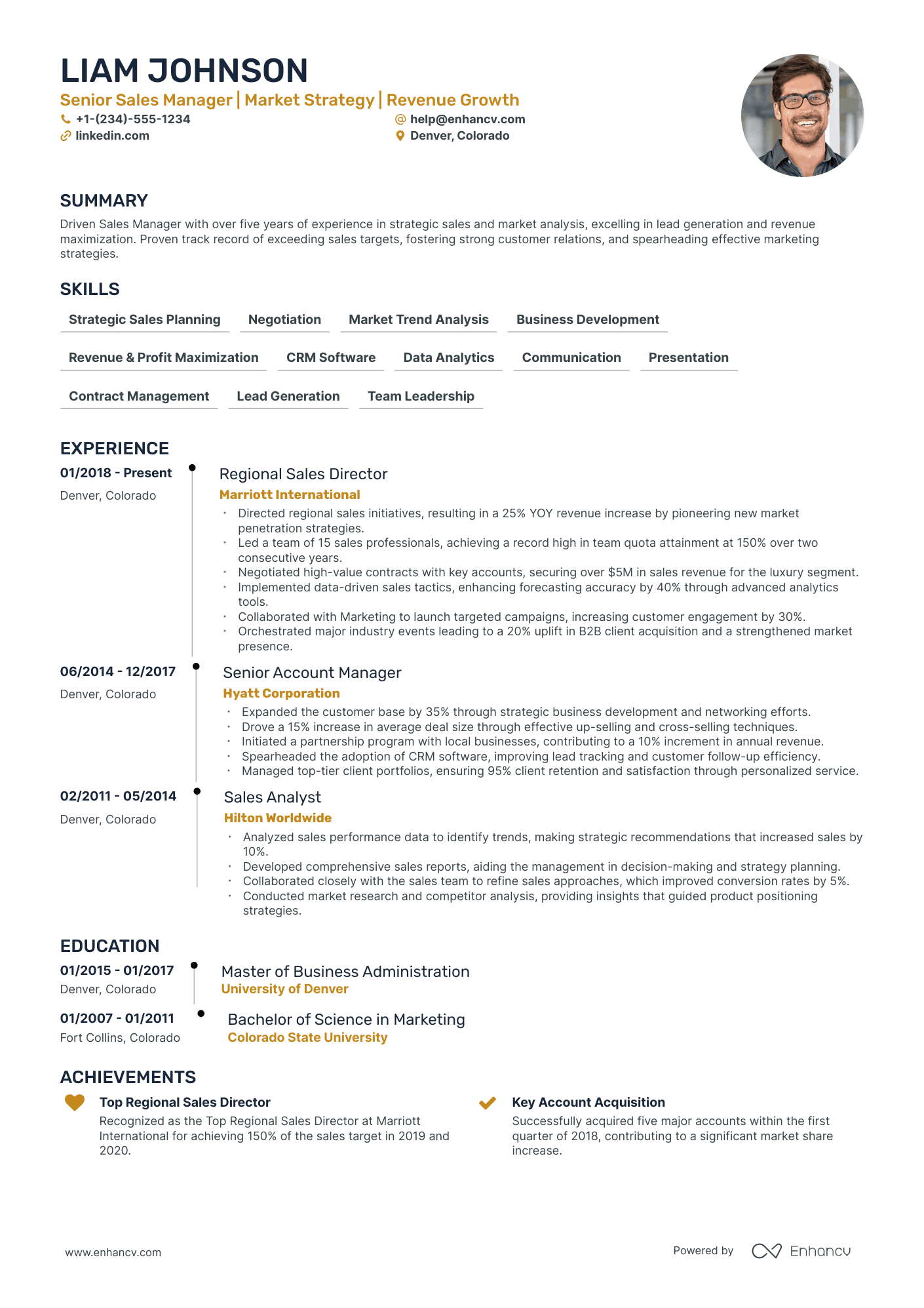 5 Corporate Sales Manager Resume Examples & Guide for 2024