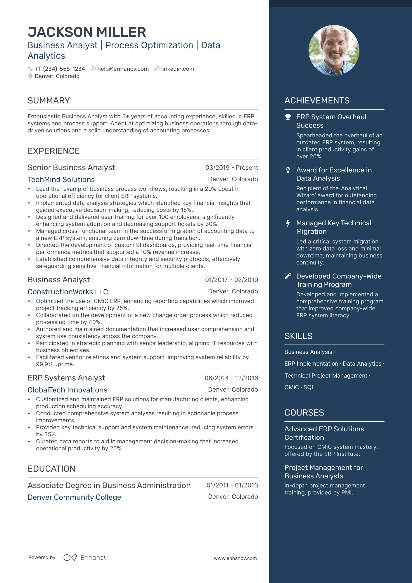 5 Business Analyst Accounting Resume Examples & Guide for 2024