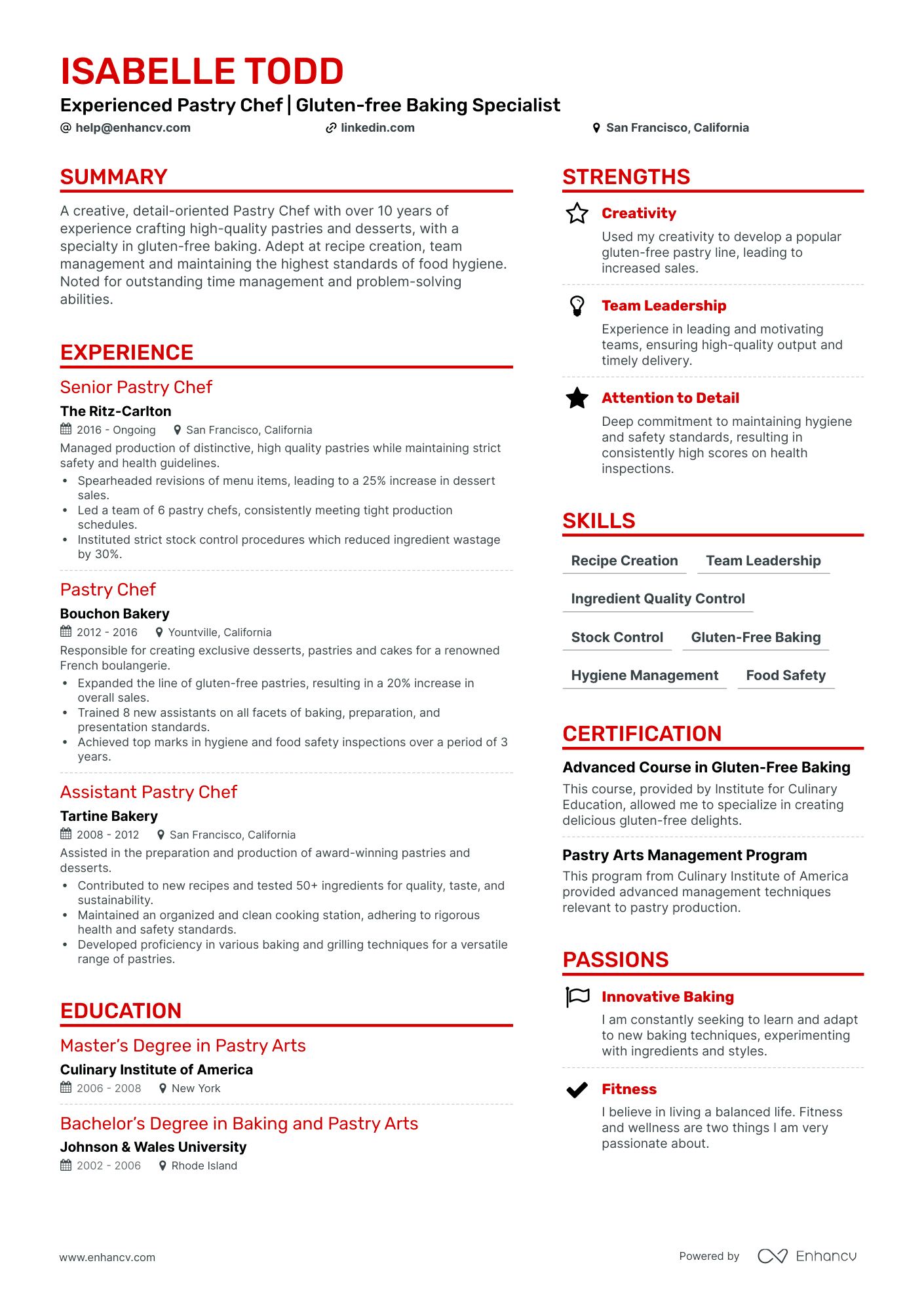 5 Pastry Chef Resume Examples & Guide for 2024