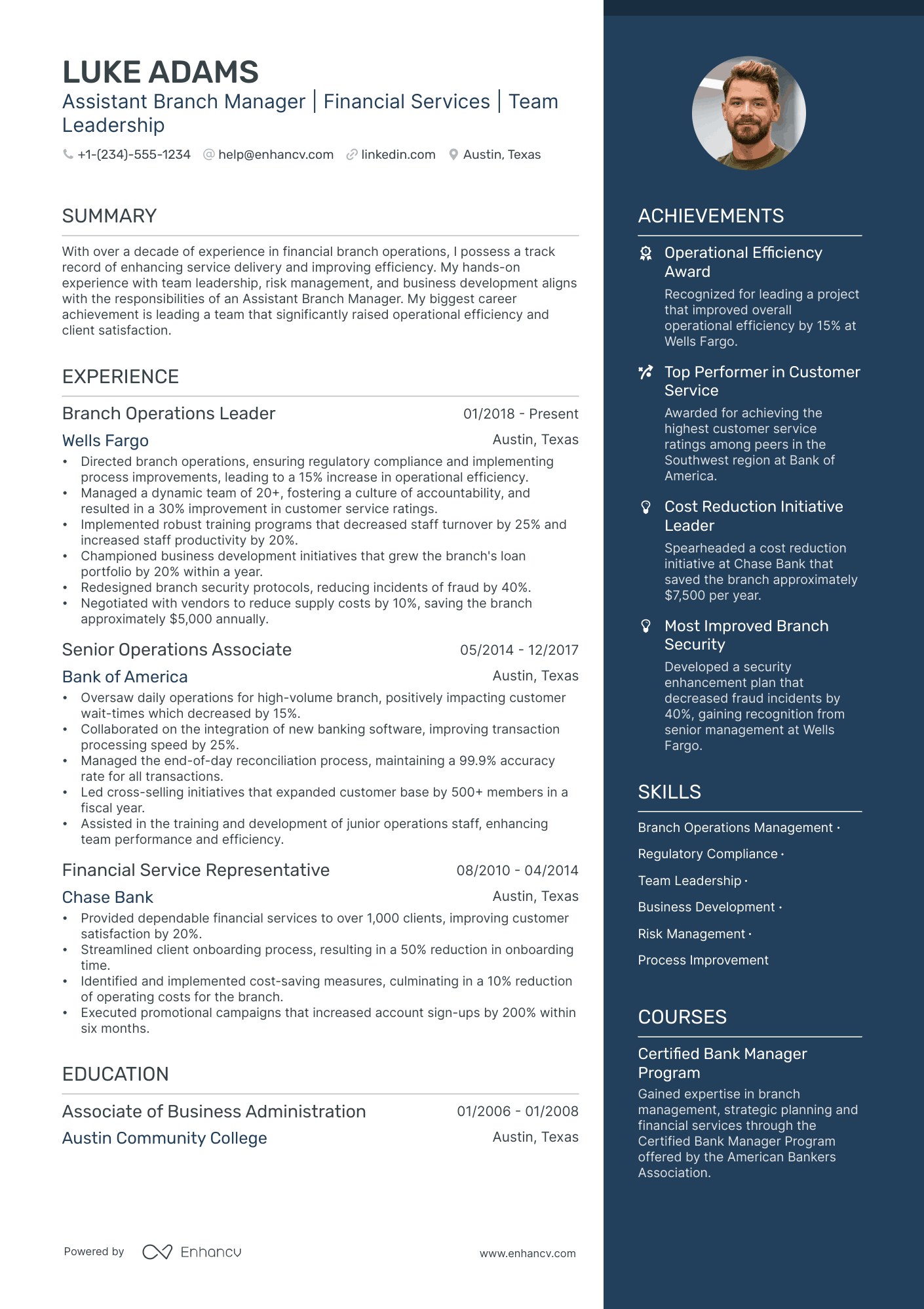 5 Assistant Branch Manager Resume Examples & Guide for 2024