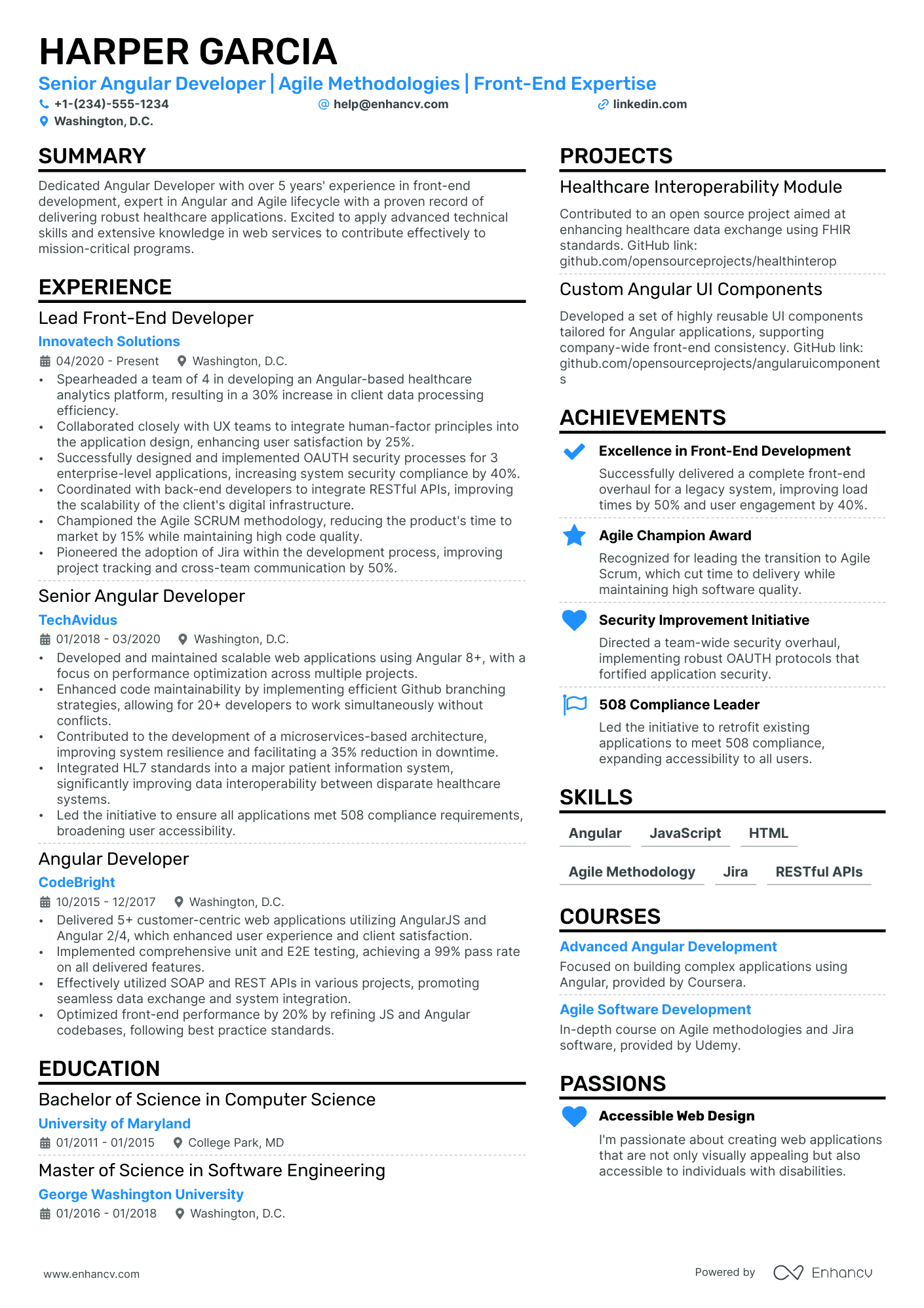 24 Web Developer Resume Examples & Guide for 2024