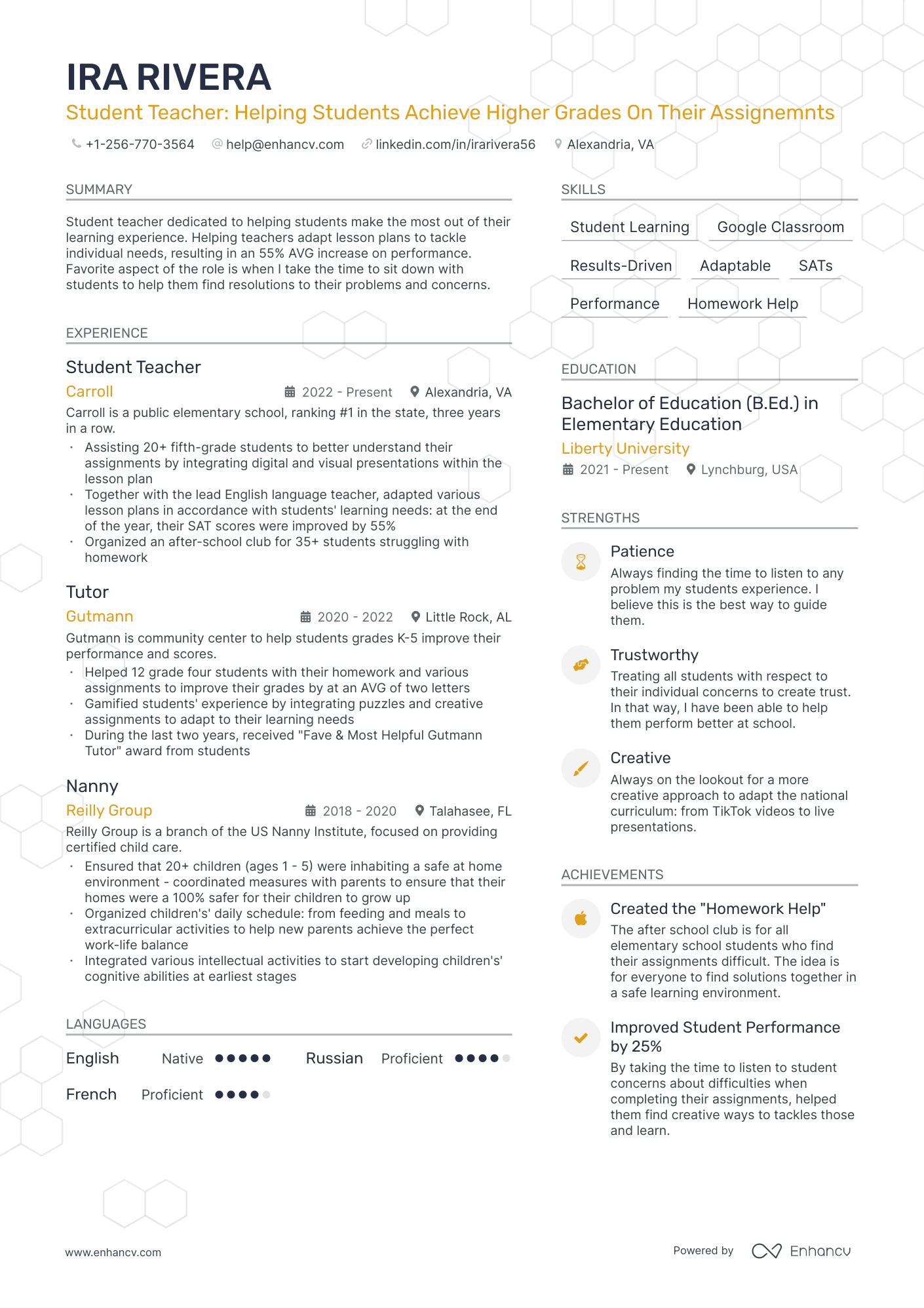 6 Student Teacher Resume Examples & Guide for 2024
