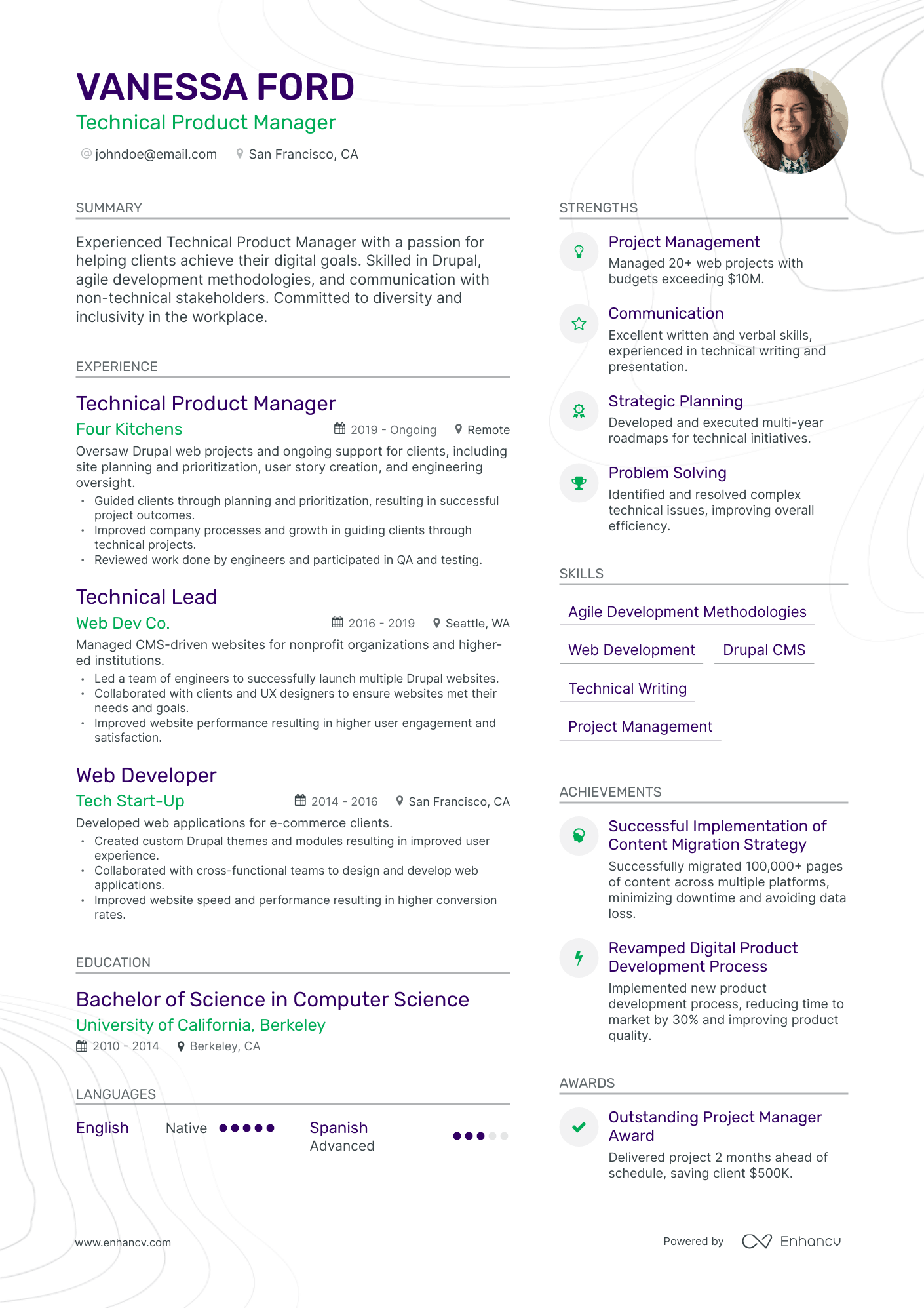 5 Technical Product Manager Resume Examples & Guide for 2023