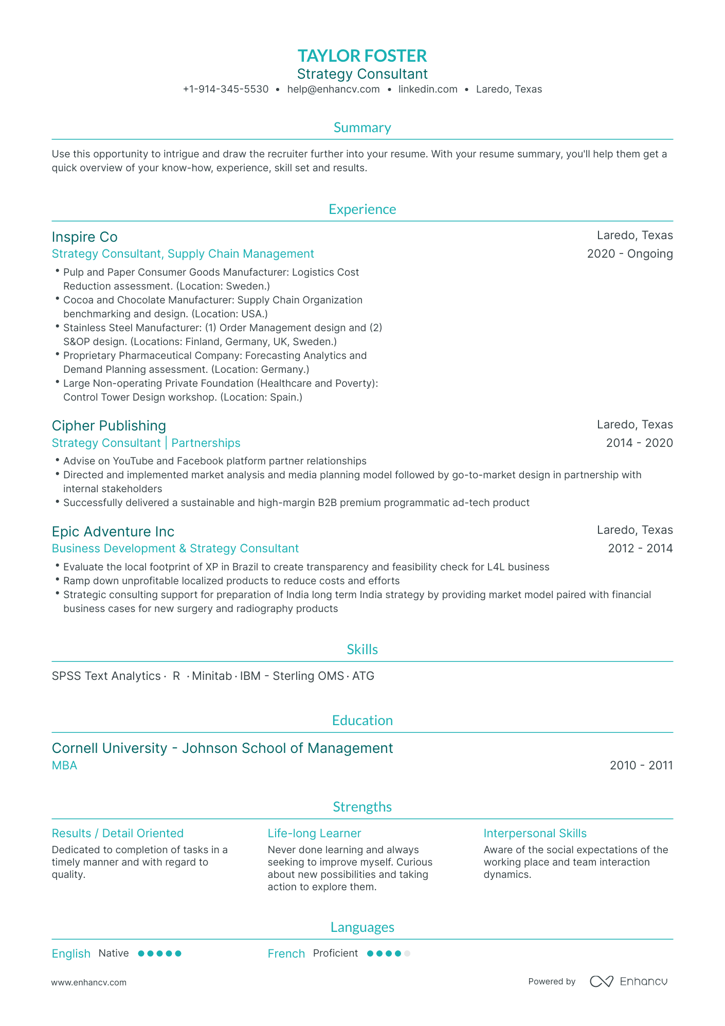 Strategy Consultant Resume Examples & Guide for 2023 (Layout, Skills ...